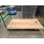 Wood Deck Flat Cart, 72" X 36" ($10 Loading Fee Will Be Added To Buyer's Invoice)