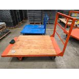 Steel Flat Cart, 60" X 36", w/ HD Casters ($5 Loading Fee Will Be Added To Buyer's Invoice)