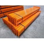 (42x) 96" X 3.75" Teardrop Pallet Rack Step Beams, 3-Tab, 4,400-Lb. Capacity Per Beam Pair, ($70 Loa