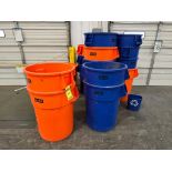 U-Line Trash Barrels, Safety Cones, Broom, Waste Pans ($25 Loading Fee Will Be Added To Buyer's Invo
