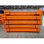 (136x) 96" X 3.75" Teardrop Pallet Rack Step Beams, 4-Tab, 4,400-Lb. Capacity Per Beam Pair ($70 Loa