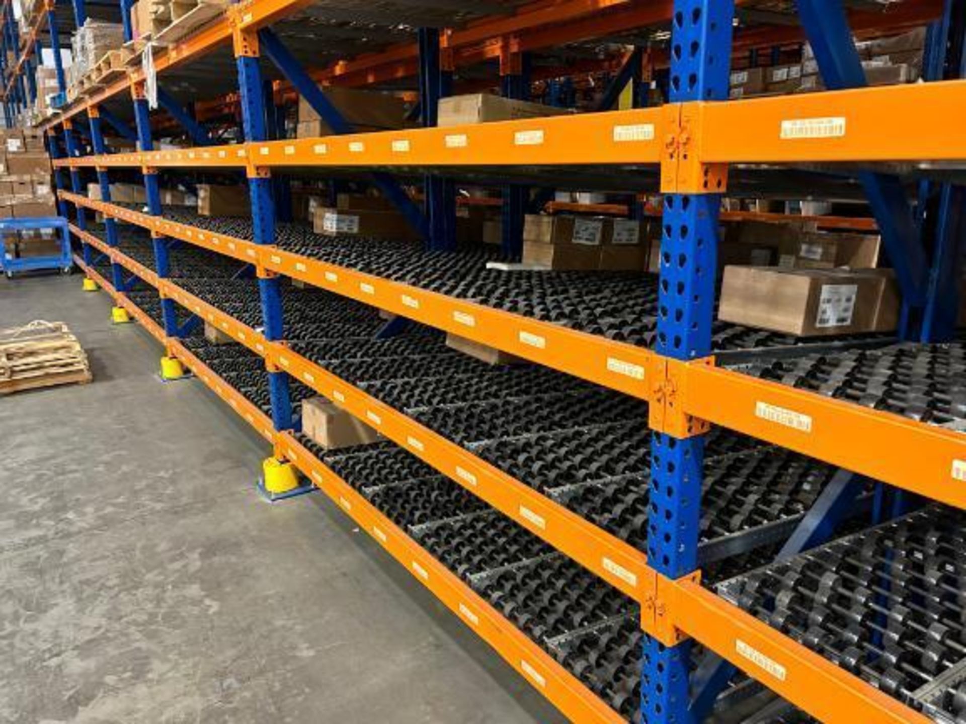 (29X) 42" X 26' Teardrop Pallet Rack Uprights, 3" X 3" Columns, Welded, 8" X 8" Seismic Foot Plate, - Image 10 of 10