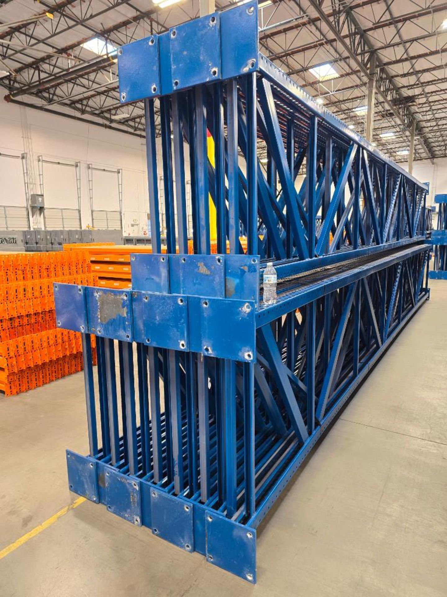 (22X) 42" X 26' Teardrop Pallet Rack Uprights, 3" X 3" Columns, Welded, 10" X 10" Seismic Foot Plate - Image 6 of 7