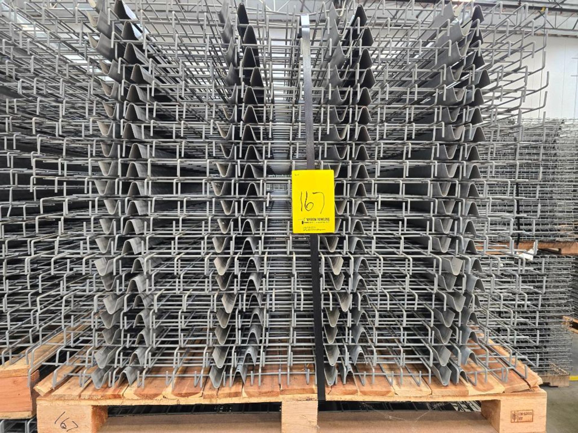 (120x) 38" Deep X 46" Wide Inside Waterfall Wire Decks (For 42" Deep Uprights) ($50 Loading Fee Will - Image 3 of 7