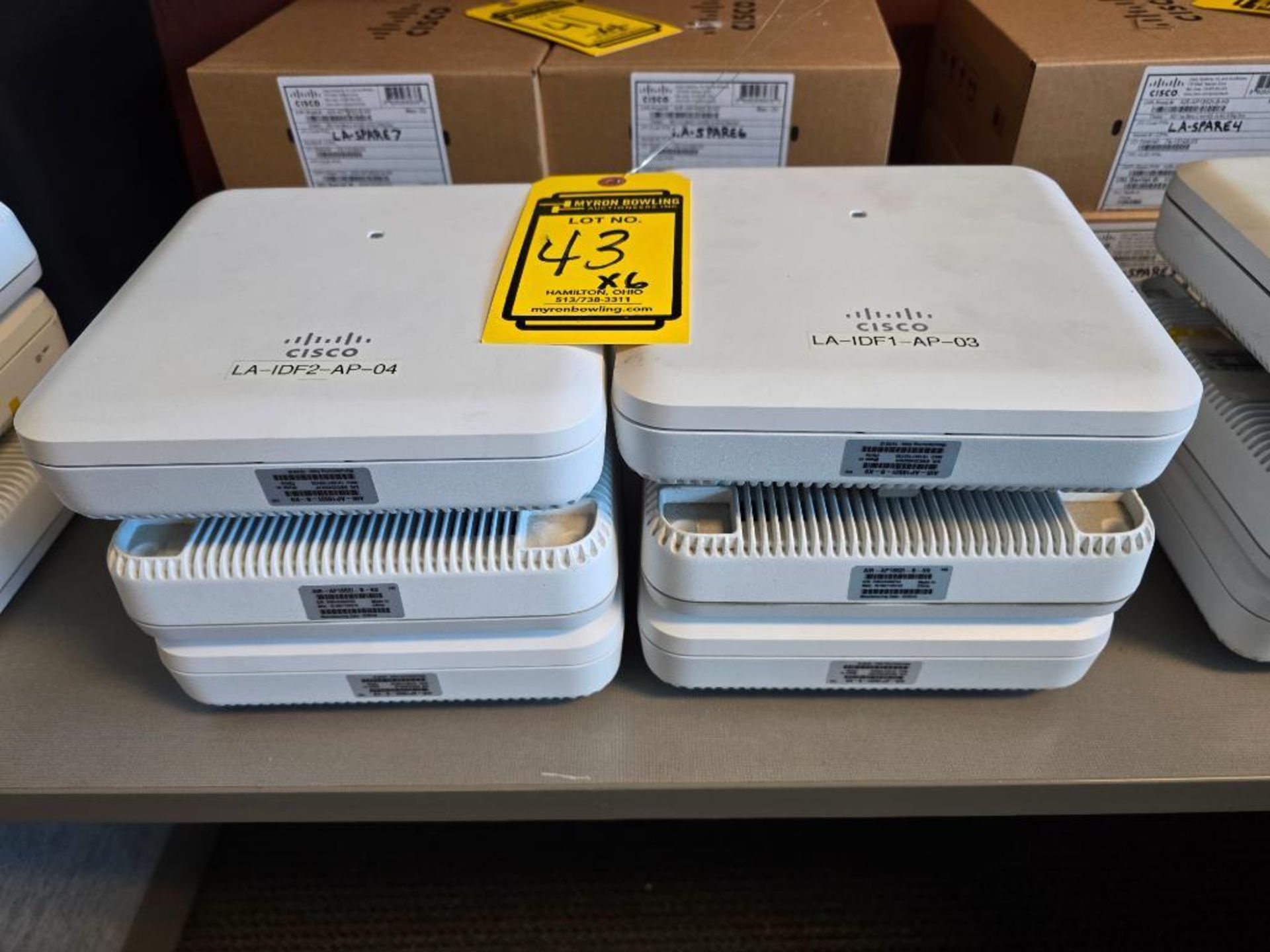 (6) Cisco Air-AP1852 Wireless Access Points ($10 Loading Fee Will Be Added To Buyer's Invoice)