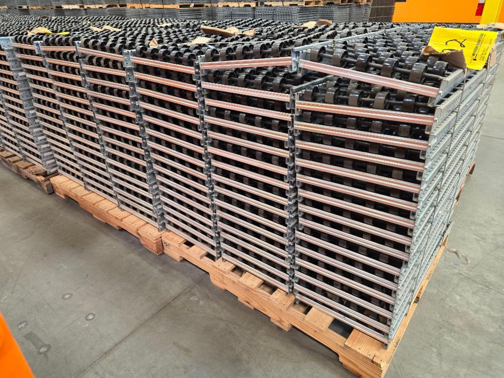 (92x) 16" Wide X 42" Deep Carton Flow Rack Trays ($70 Loading Fee Will be Added to Buyer's Invoice)