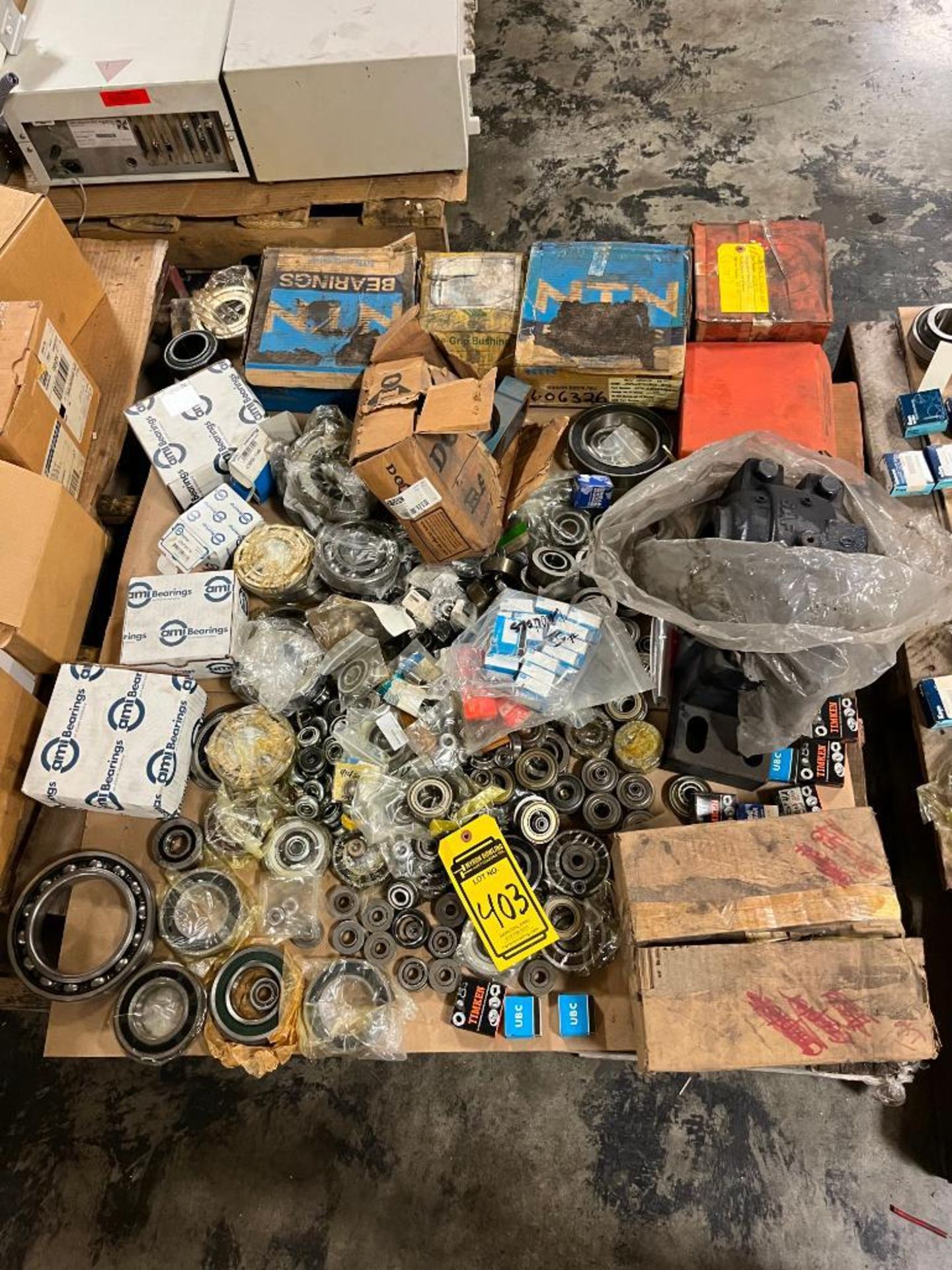 Skid Consisting of Assorted Bearings