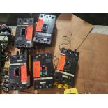 (5) Square D 200 Amp Circuit Breakers, KAL36200