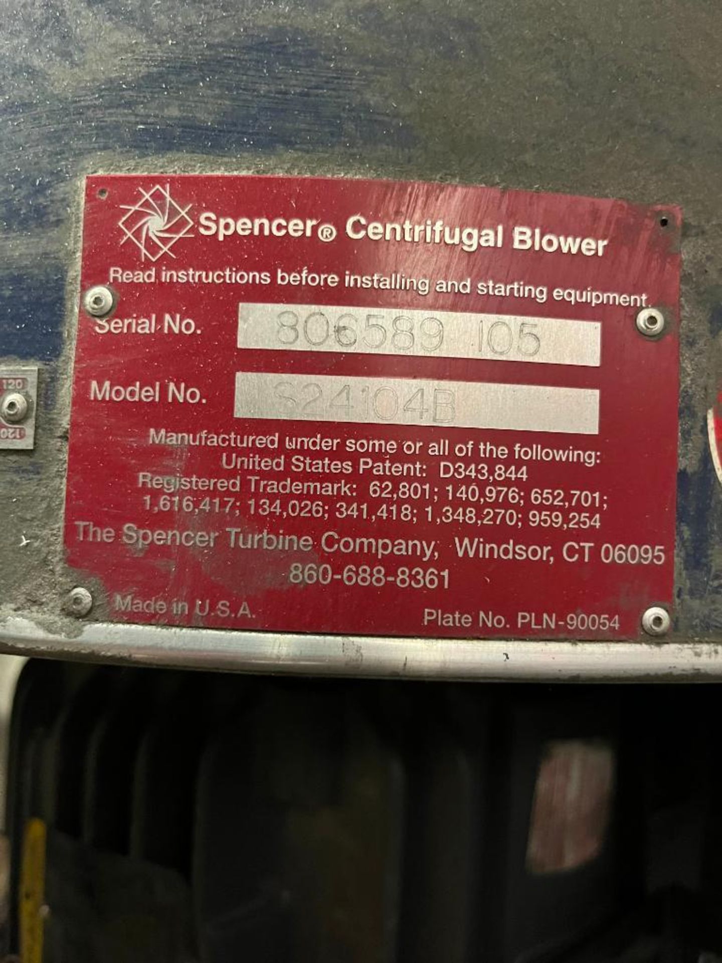 Spencer Blower w/ VFD Panel & Thermal Care Air Cooler Assembly, Blower Model S24104B, S/N 806589, LP - Image 6 of 7
