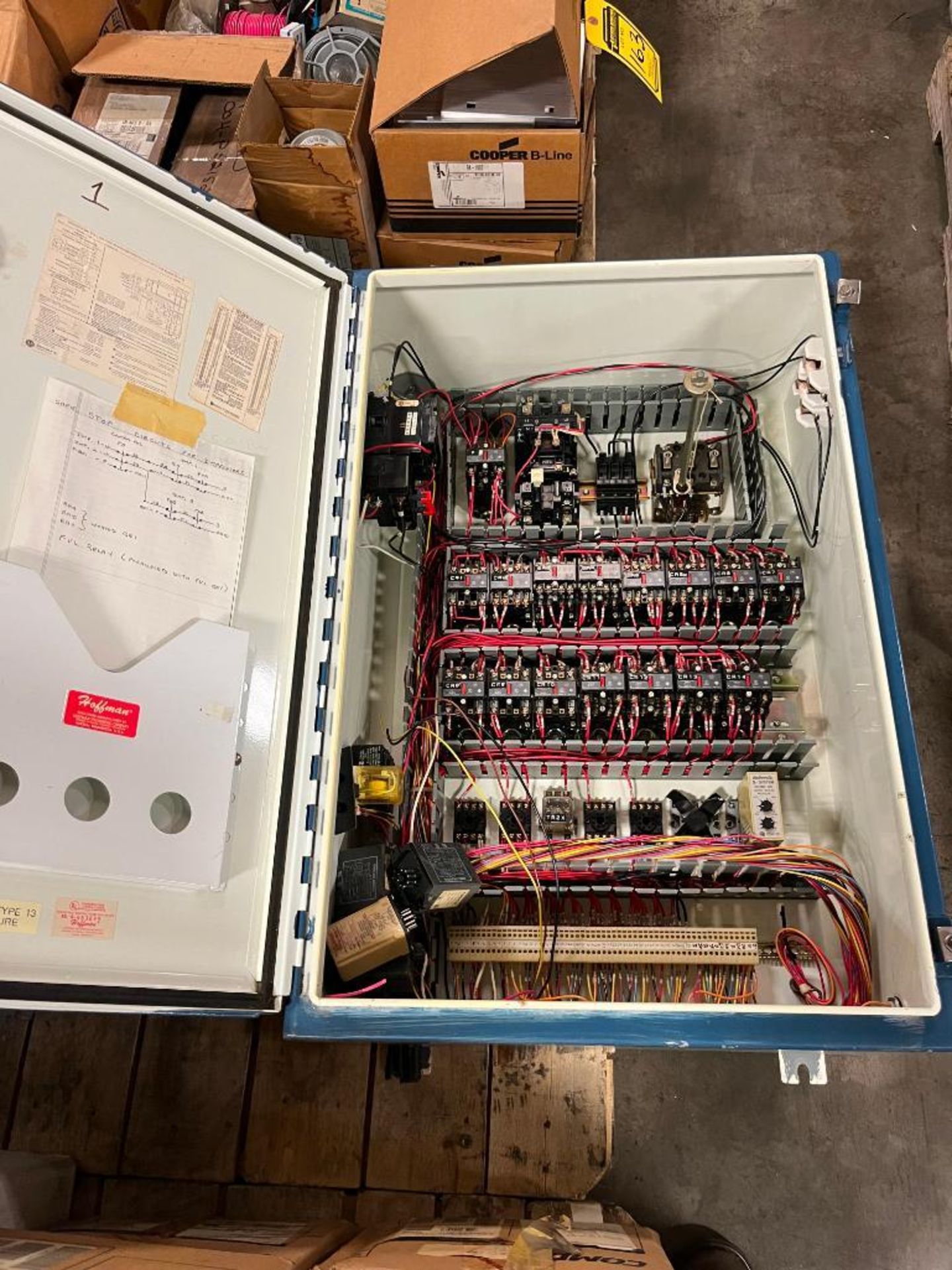 (2) Enclosures w/ Interior Components, (1) Hoffman, (1) Hammond Manufacturing, Model WM 12 84, 240 V - Image 3 of 8