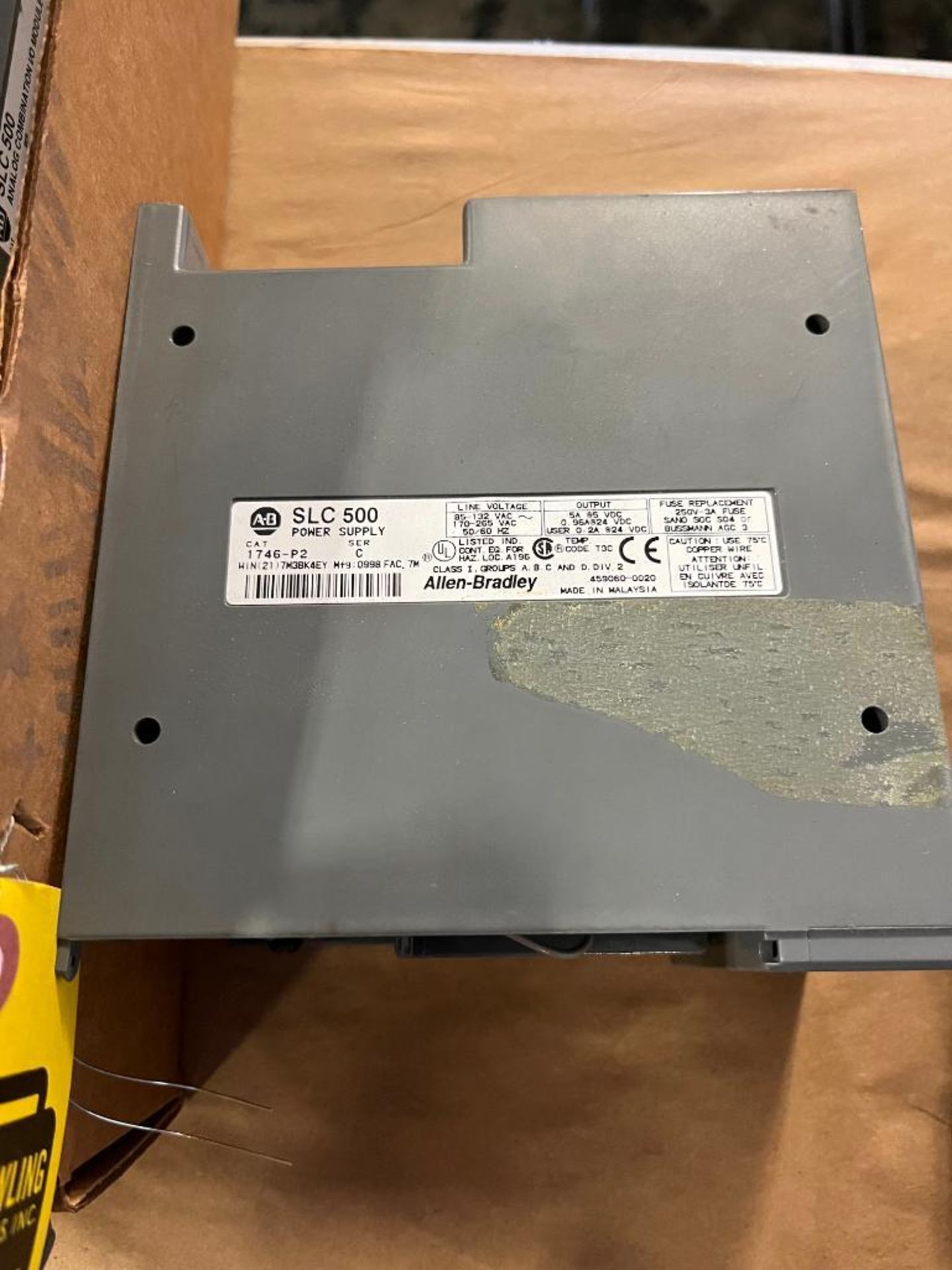 (1) Allen-Bradley SLC 500 Power Supply, Catalog Number 1746-P2, Series C, (1) Box of Allen-Bradley A - Image 4 of 4