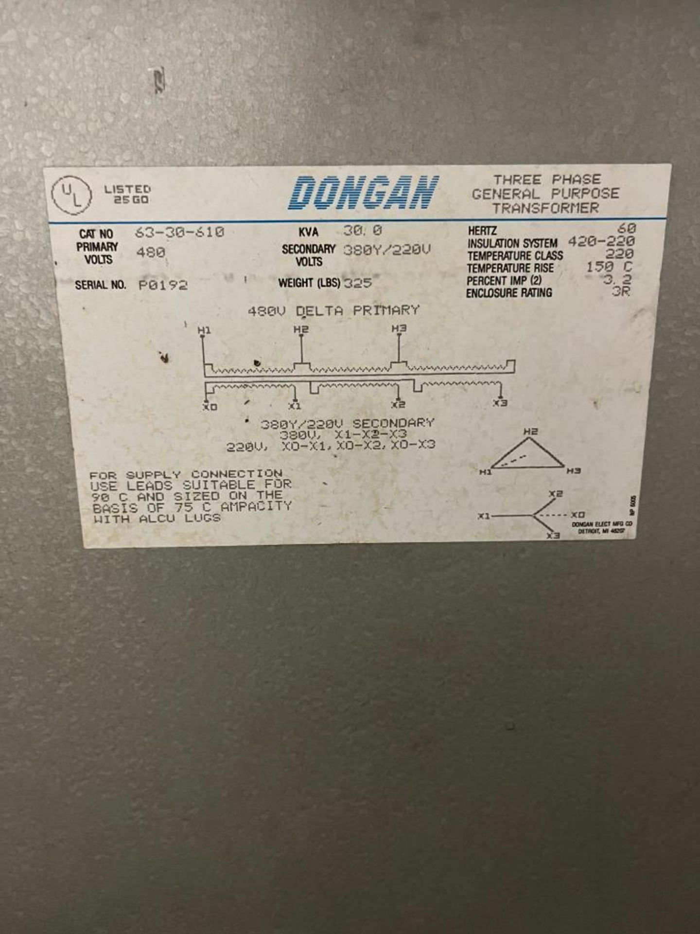 (1) Thermal Care Enclosure, Model Number UFW-4000-5T, S/N 06258010602, 480 Volt, w/ Interior Compone - Image 6 of 6