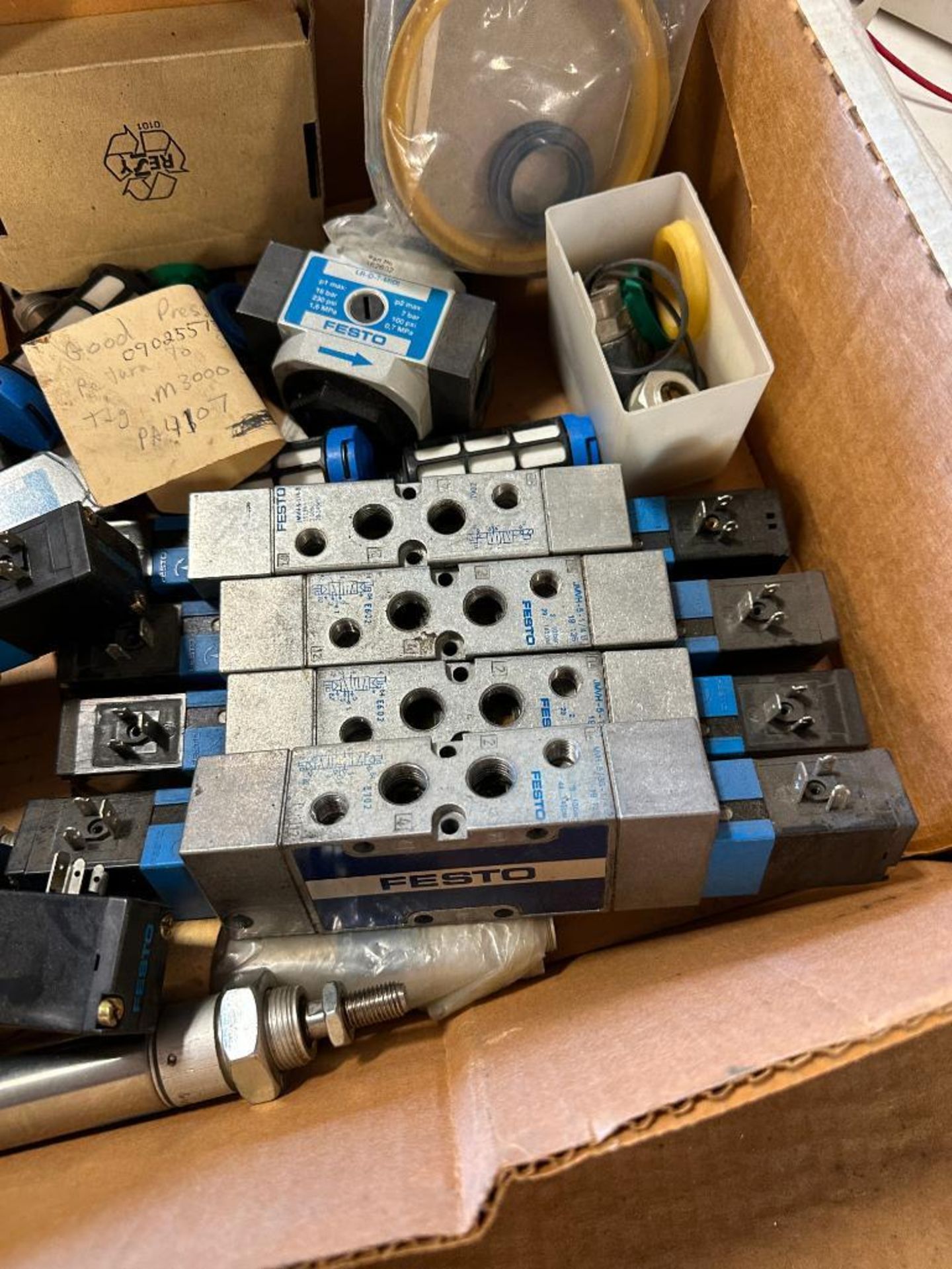 Skid Consisting of Capative Sensor, Festo Solenoid Valves, Check Valves, Pneumatic Cylinders, (New) - Image 6 of 14
