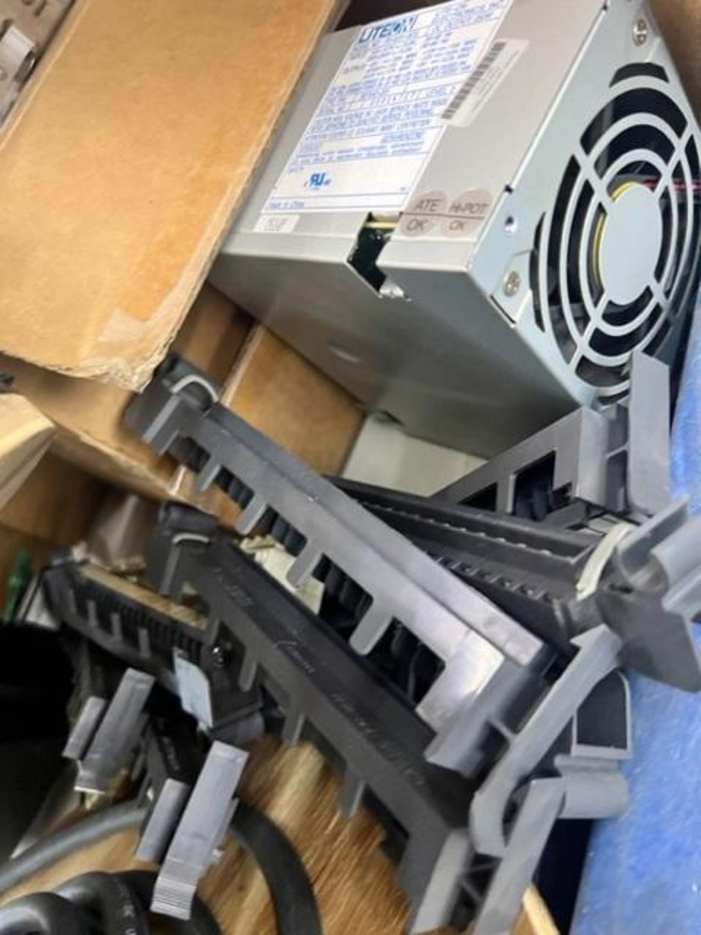 Plastic Crate of Assorted Parts Consisting of Scanners, Tooling, Cable, Lite On Electronics & Other - Image 9 of 18