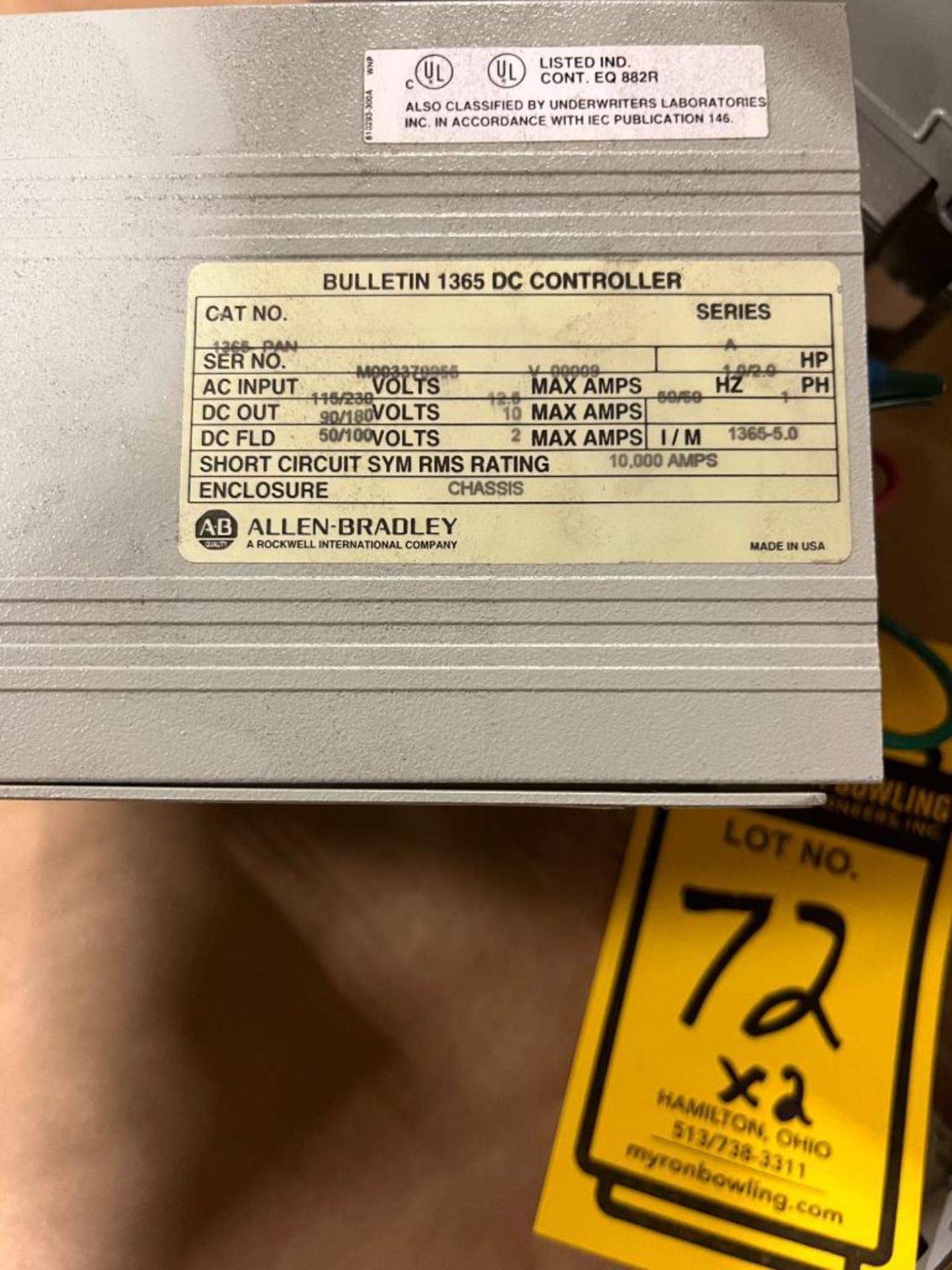 (2x) Allen-Bradley Bulletin 1365 DC Controllers, Catalog Number 1365-PAN, Series A, Single-Phase, 23 - Image 3 of 3