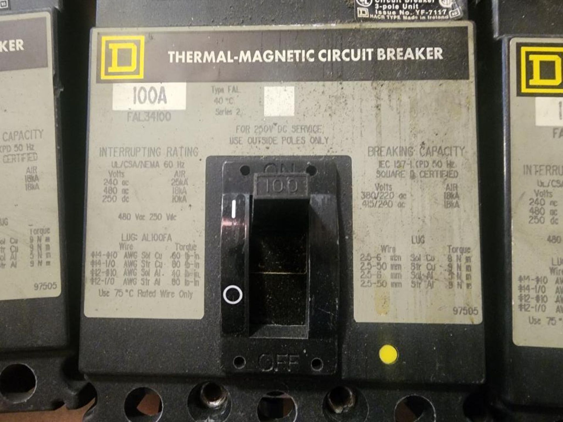 Skid Consisting of (4) Square D Circuit Breakers; (1) 200 Amp Breaker & (3) 100 Amp Breakers - Image 4 of 4