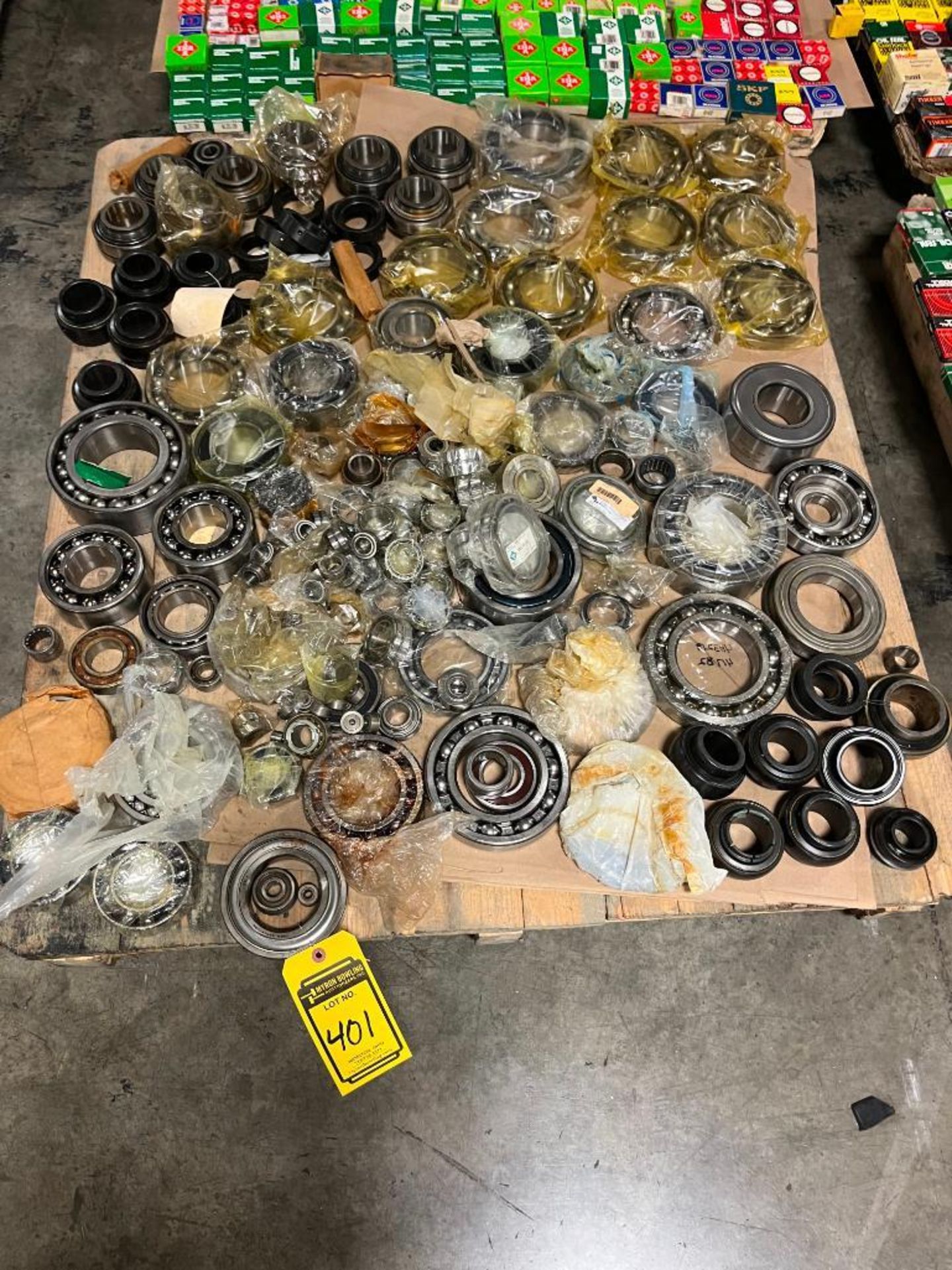 Skid Consisting of Assorted Bearings