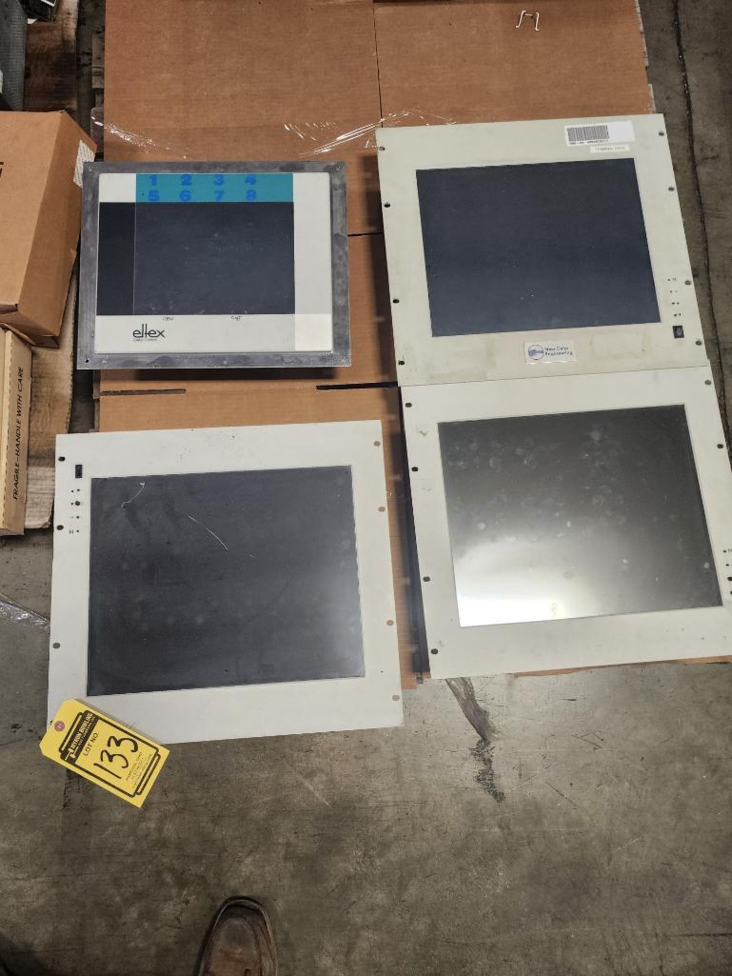 Skid Consisting of (4) Display Panels; (1) Ellex & (3) Reikotronic LCD-19,1