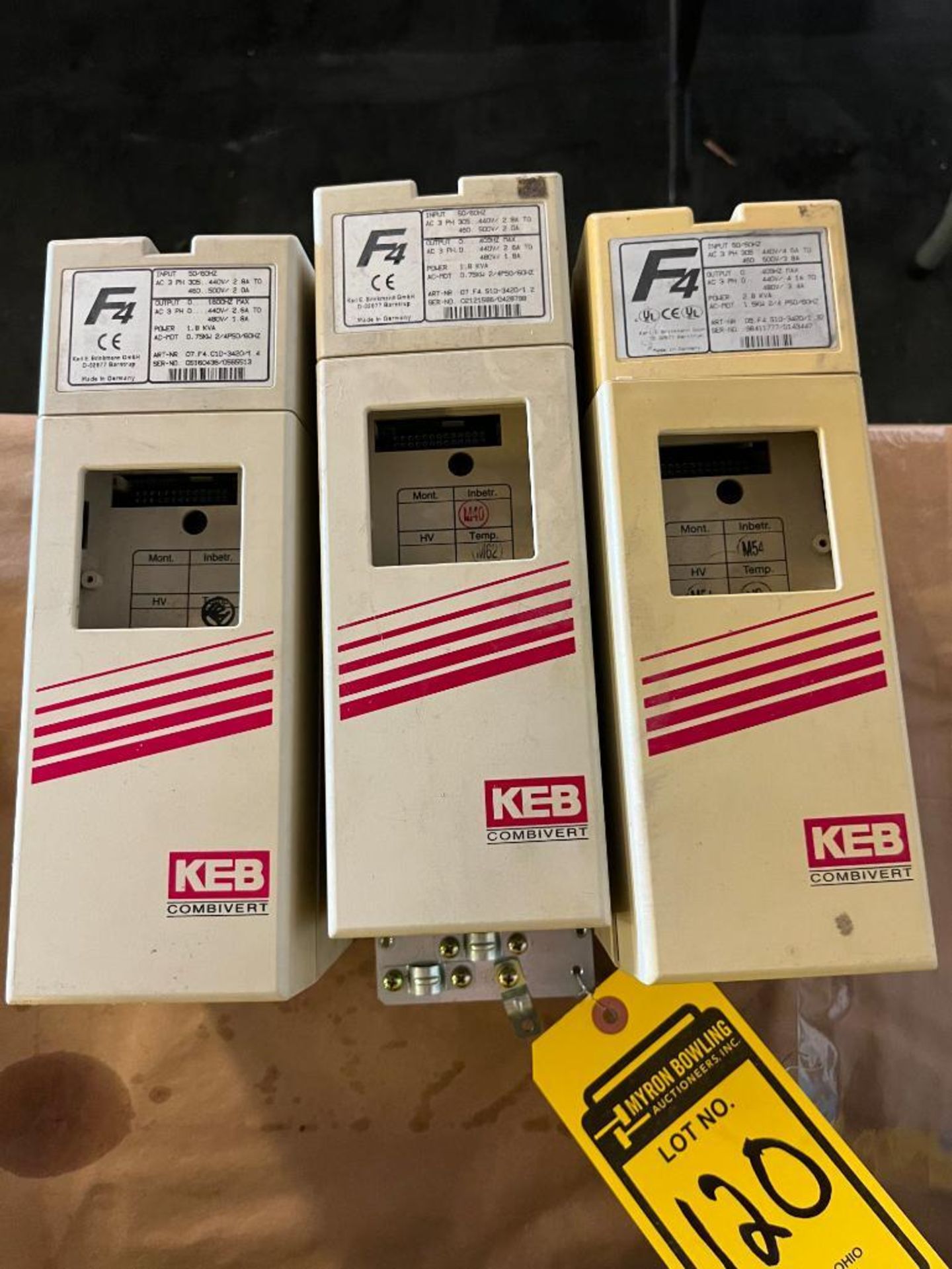 (3) Keb Combivert F4 Drives, 3-Phase, 50/60 HZ - Image 2 of 3