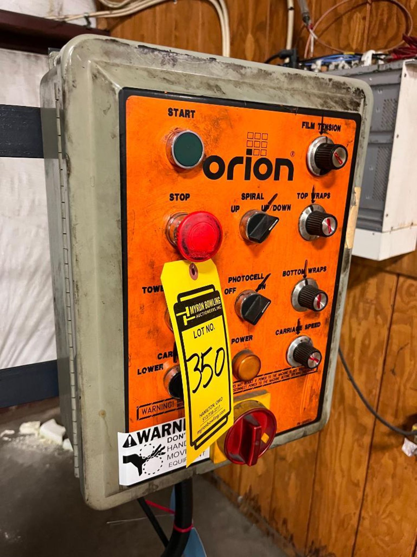 Orion Rotary Stretch Wrapper, Model L66-9, S/N 4034202, 120V, 1PH, 60 Hz,15 AMP, 59" Table - Image 5 of 7