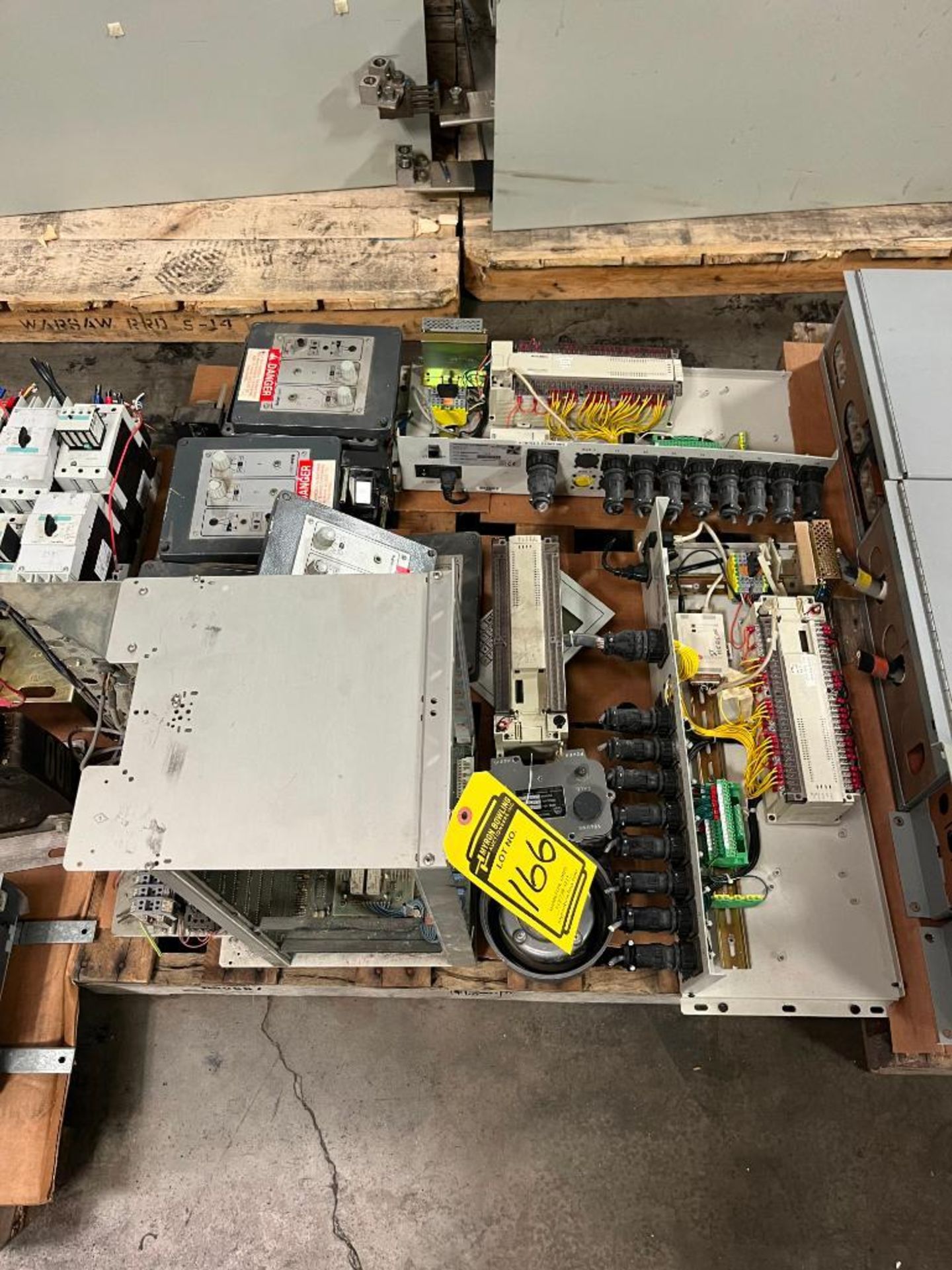 Skid Consisting of Graphics MCU PLC Board, Bobst Registron Boxes & PLC Rack w/ Components