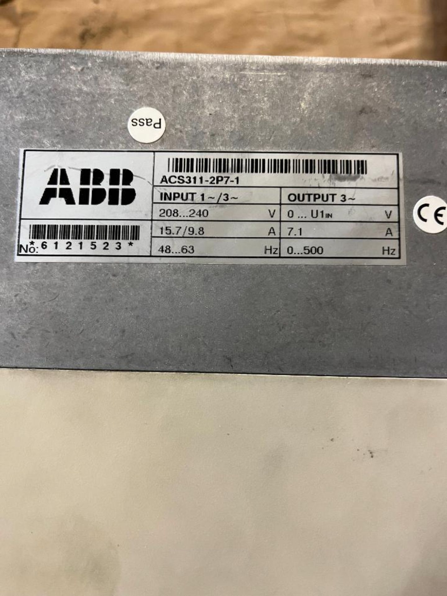 (2) ABB AC Drives; (1) Model ACS311-2P7-1, (1) Model ACS201-4P9-3-00-10, 480 Volt, 9.1 Amps - Image 5 of 5