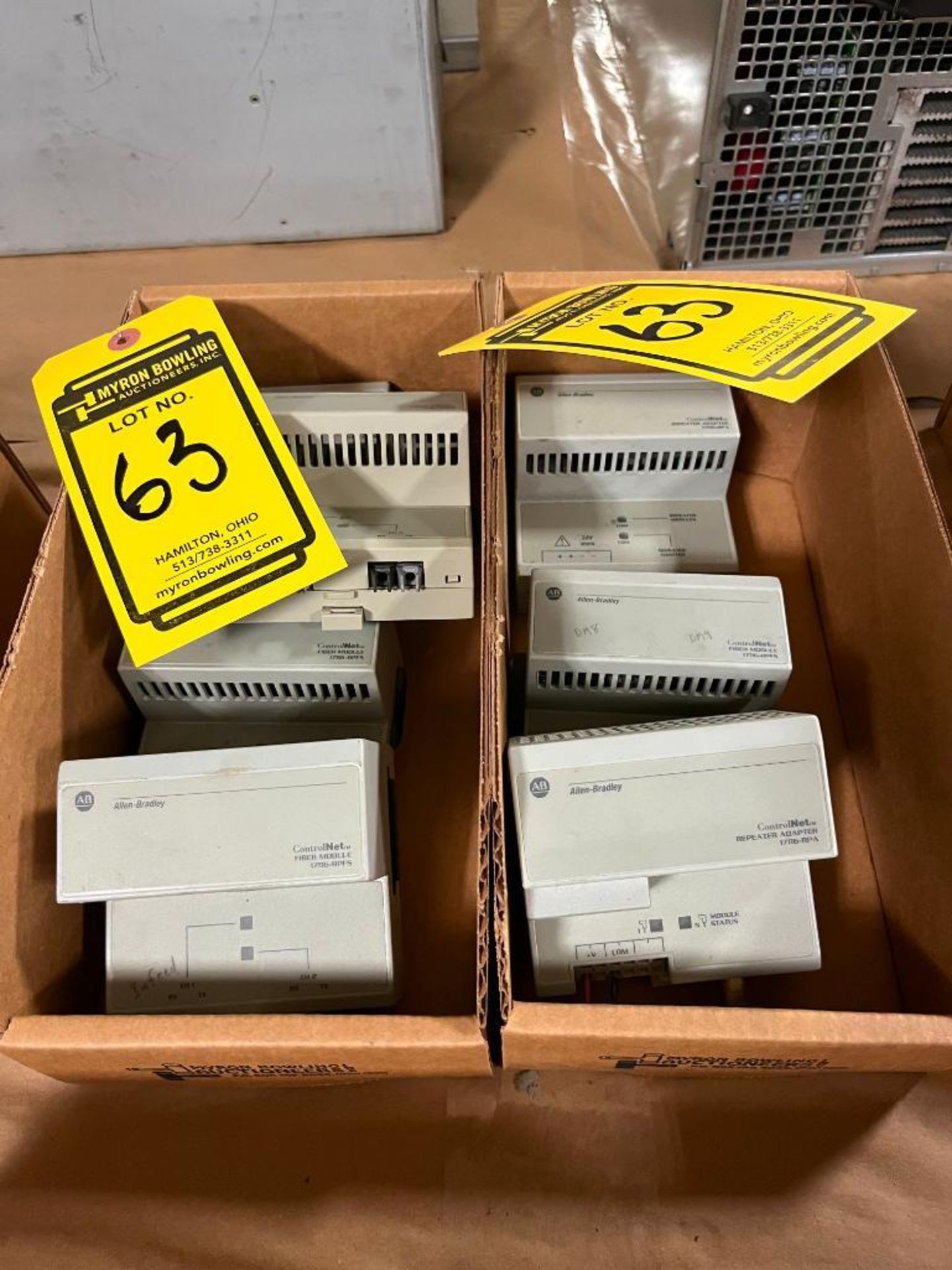 (2) Boxes of Allen-Bradley Flex I/O ControlNet Repeater Adapters & Fiber Modules