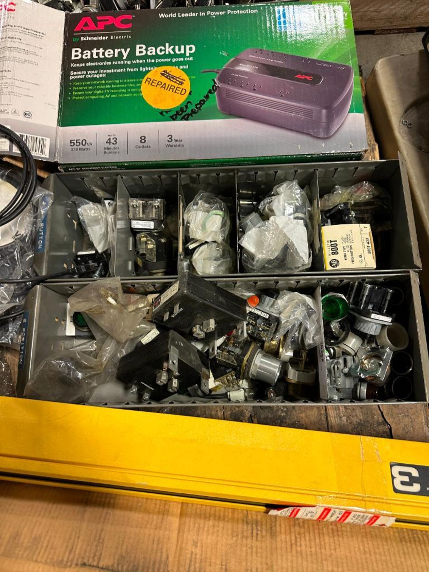 Skid Consisting of CB Radios-Kenwood, Motorola, Safety Light Curtains Plugs, Ballasts, Cabinet Cooli - Image 12 of 22