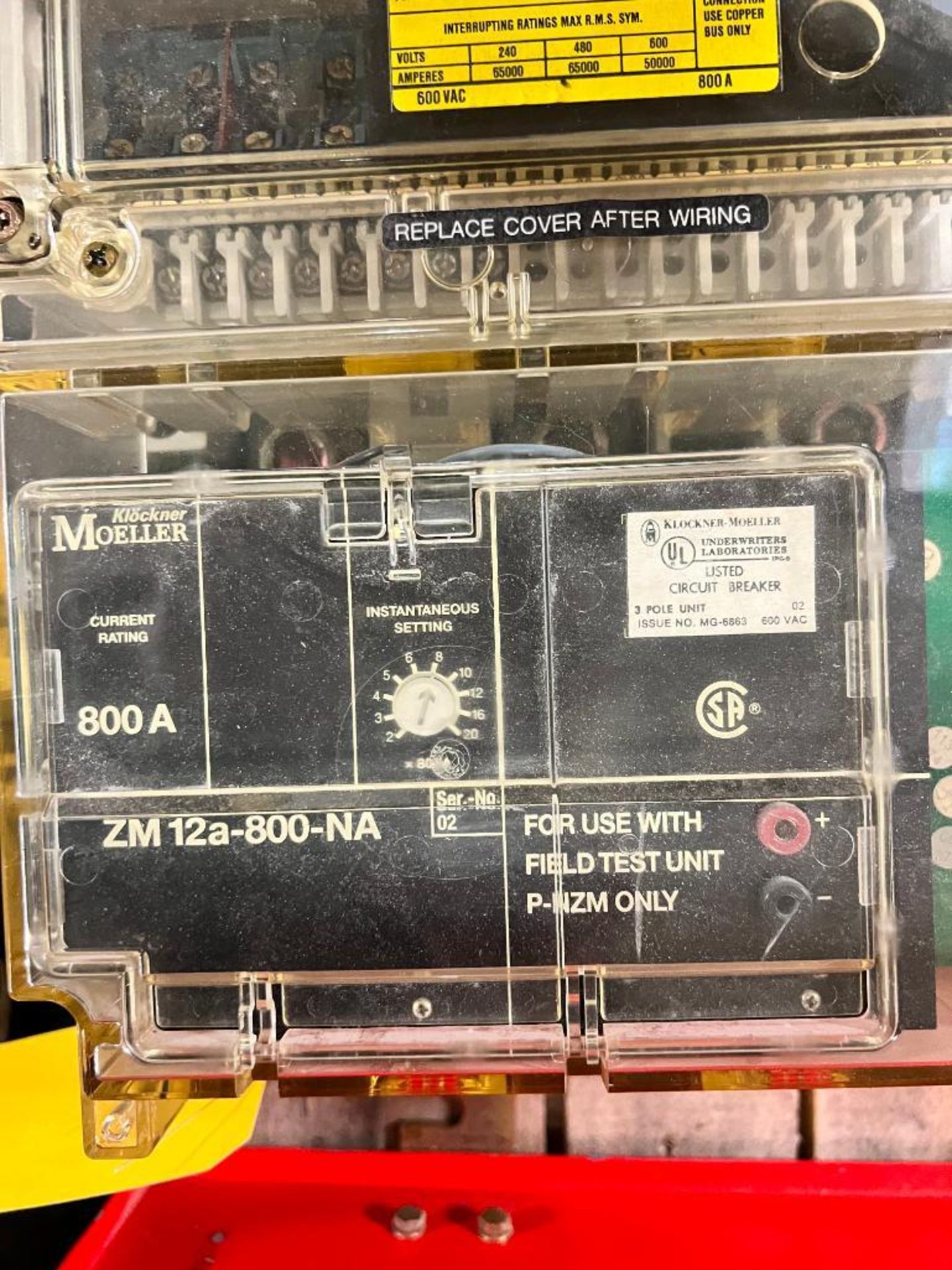 Klockner-Moeller NZM 12-800-NA, 600 VAC, 800 Amps - Image 3 of 3
