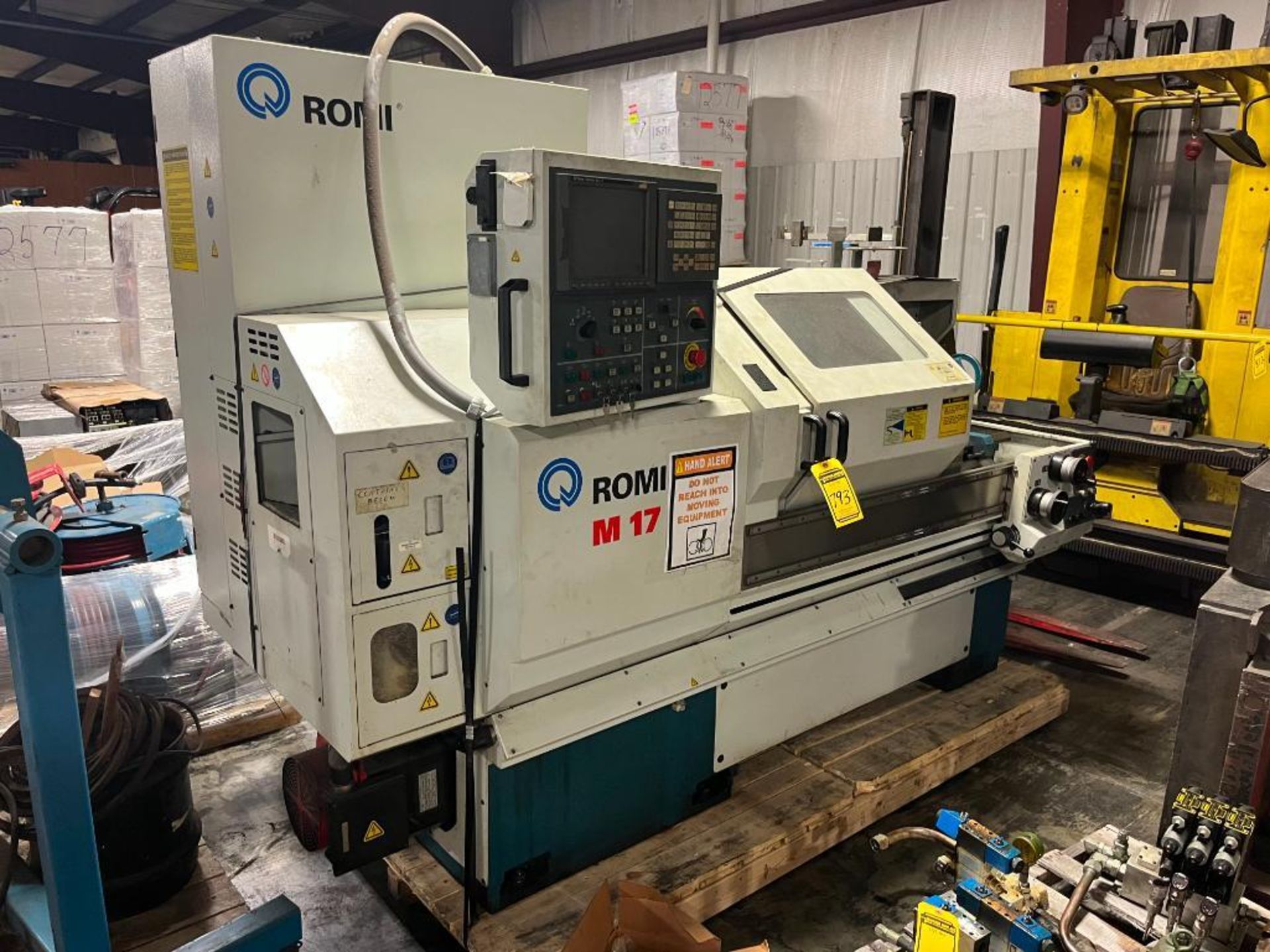 ROMI M17 CNC Lathe, S/N 002-084706-403, Diagram No. R 96993 B, 3-Phase, 230 Volt, 50/60 Hz