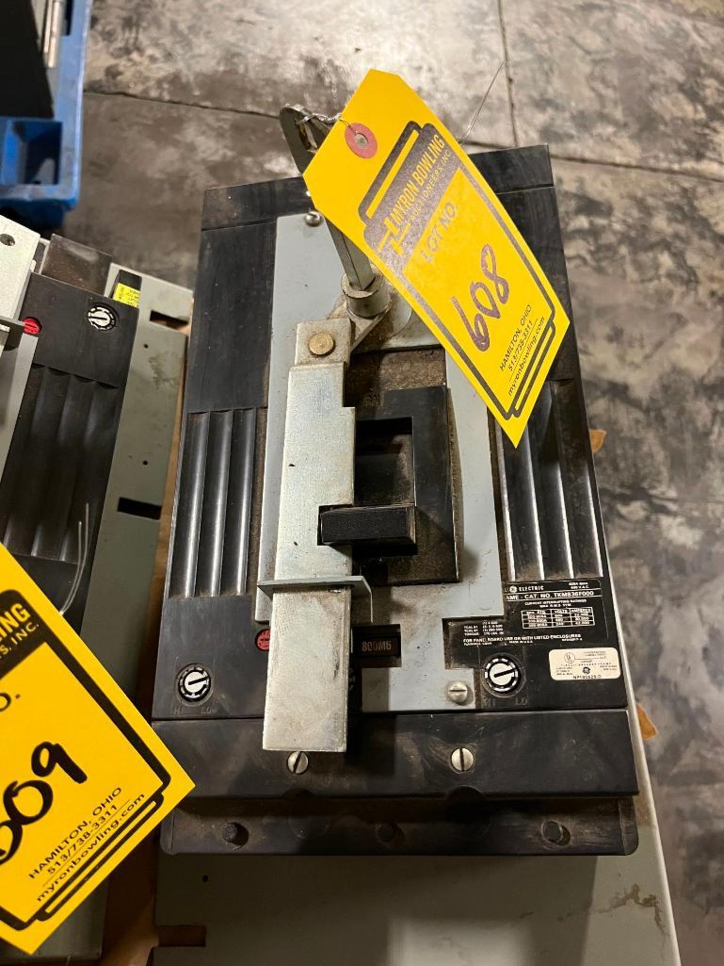 General Electric Circuit Breaker, Catalog Number TKM836F000, 600 VAC, 800 Amps - Image 2 of 3