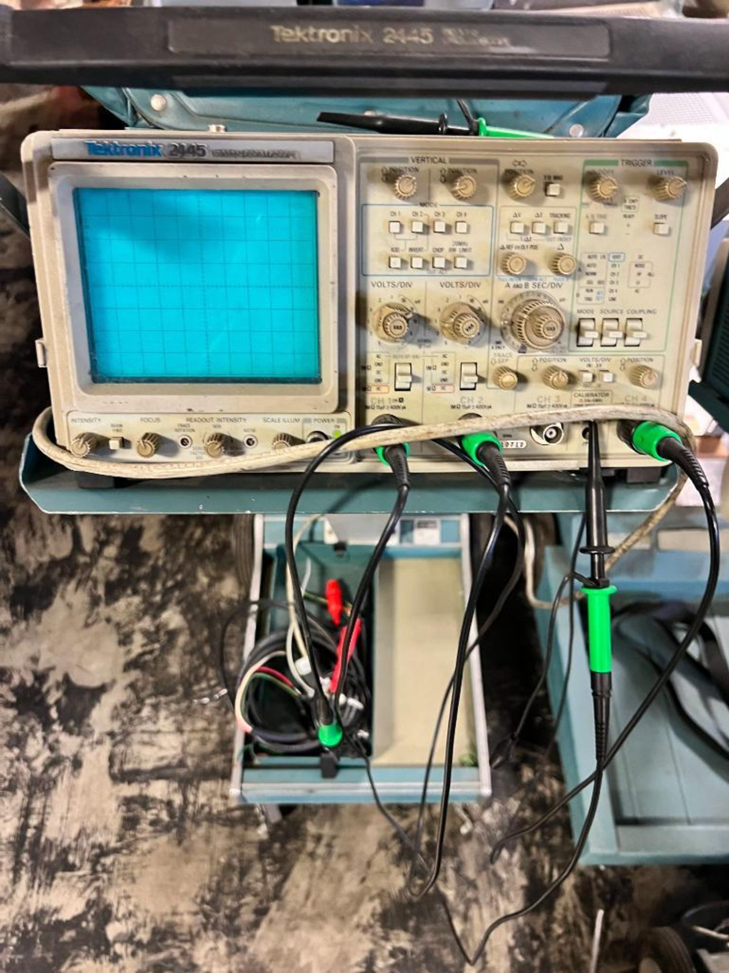 Tektronix 2445 Oscilloscope w/ Rolling Stand