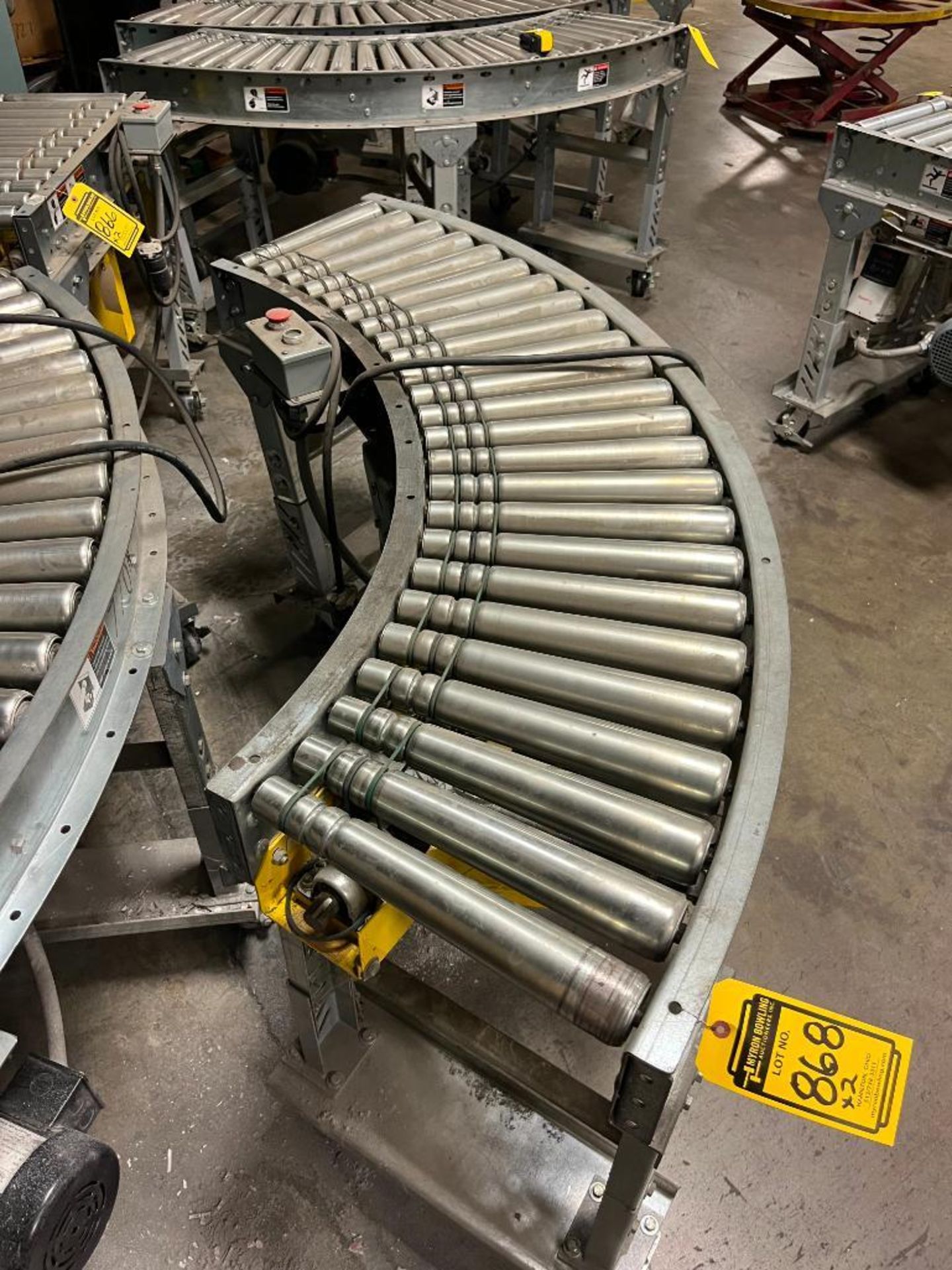 (2) 6' 3" x 16" MDR Curved Conveyor on Wheels w/ Allen-Bradley Controls, PowerFlex40 Drives, Worldwi - Image 5 of 8