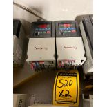 (2x) Allen Bradley Power Flex40 AC Drives, Series A, Input Single Phase, Output 3-Phase