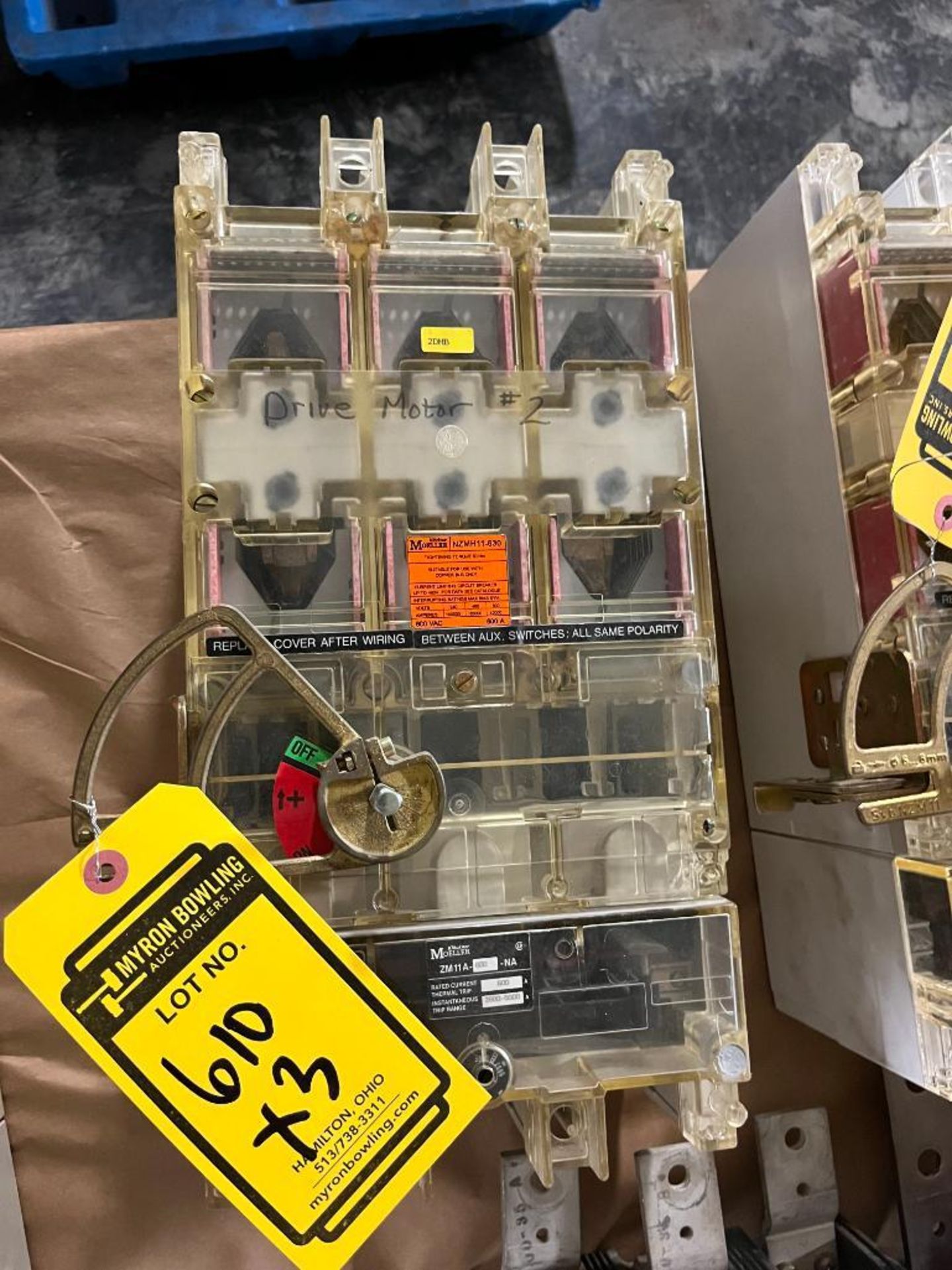 (3x) Klockner-Moeller NZMH11-630 Circuit Breakers, 600 VAC, (2) 600 Amps, (1) 400 Amps - Image 3 of 4