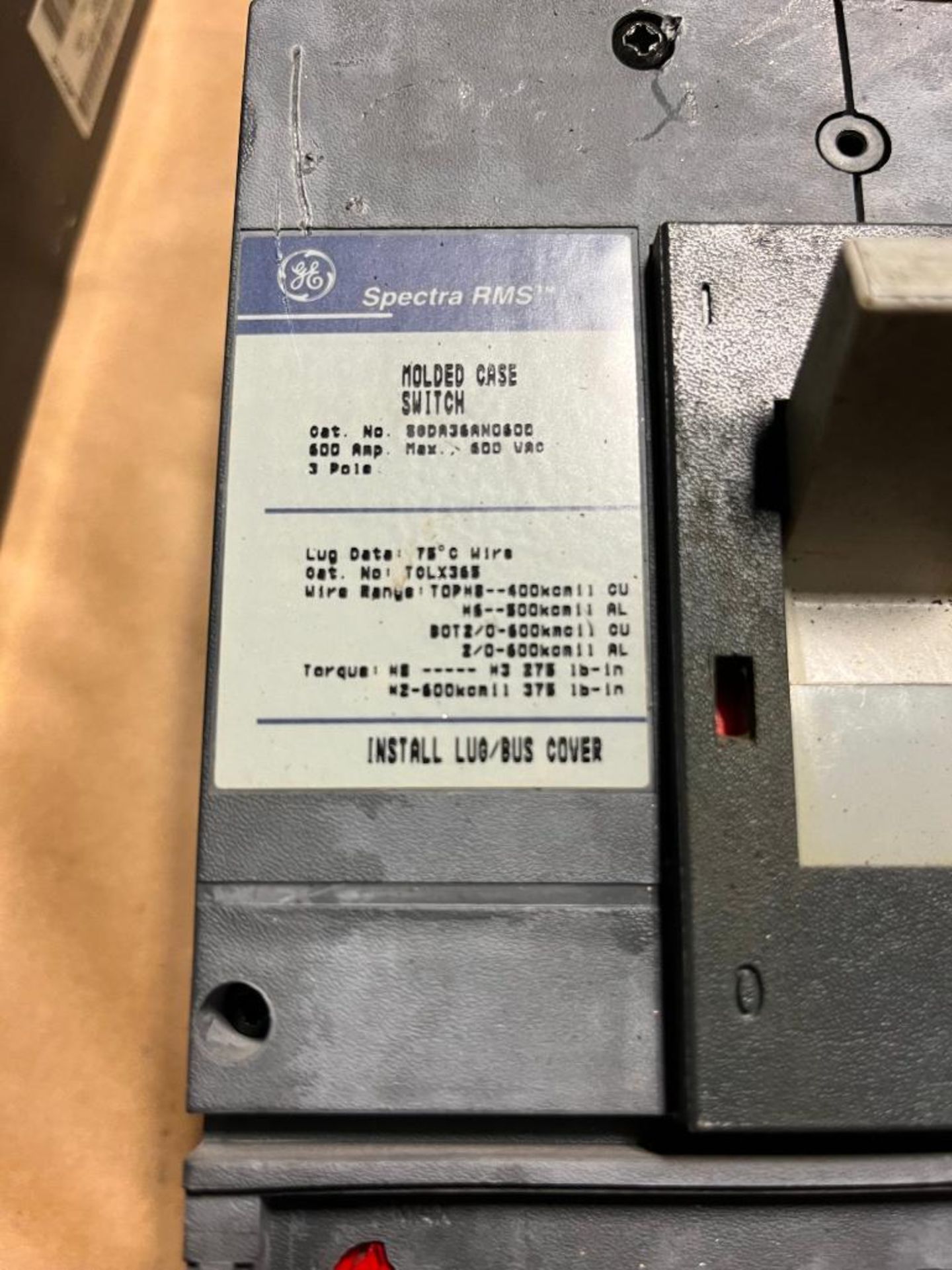 GE 3-Pole Spectra RMS Breaker - Image 3 of 3