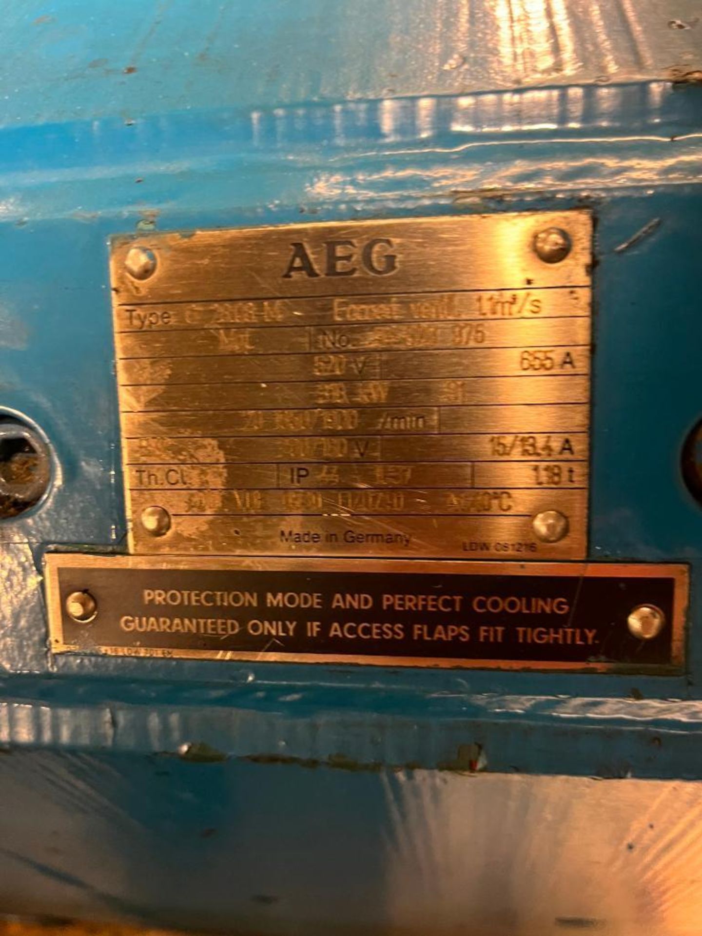 AEG Motor, Type: G 28.08-M, S/N 94-029 975 - Image 4 of 4