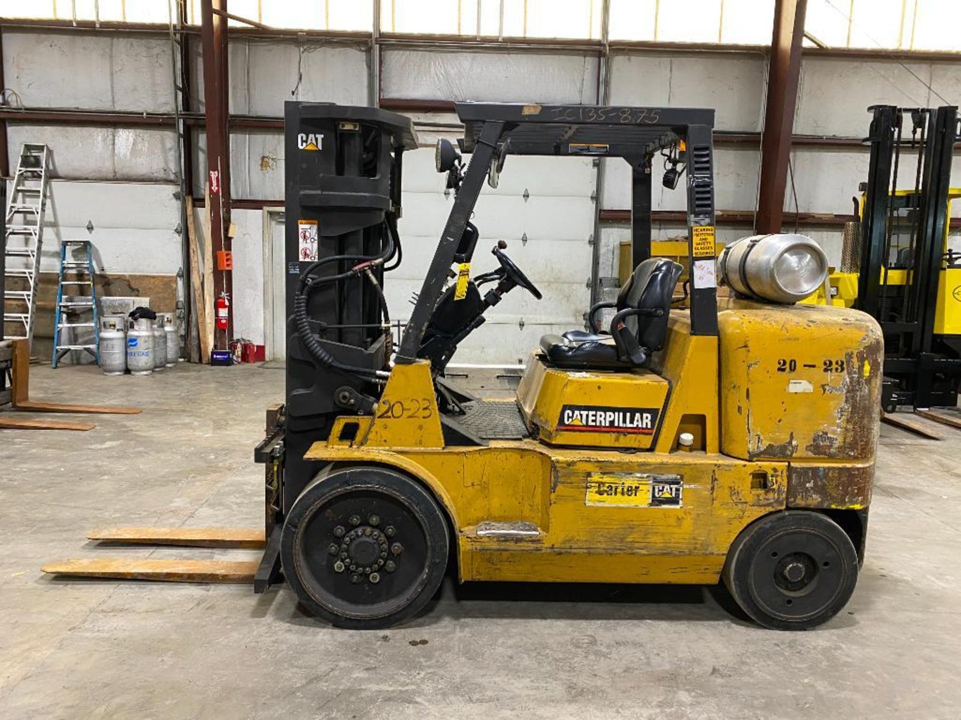 Caterpillar 13,500-LB. Capacity Forklift, Model GC60K, S/N AT8900875, LPG, Cushion Tires, 3-Stage Ma