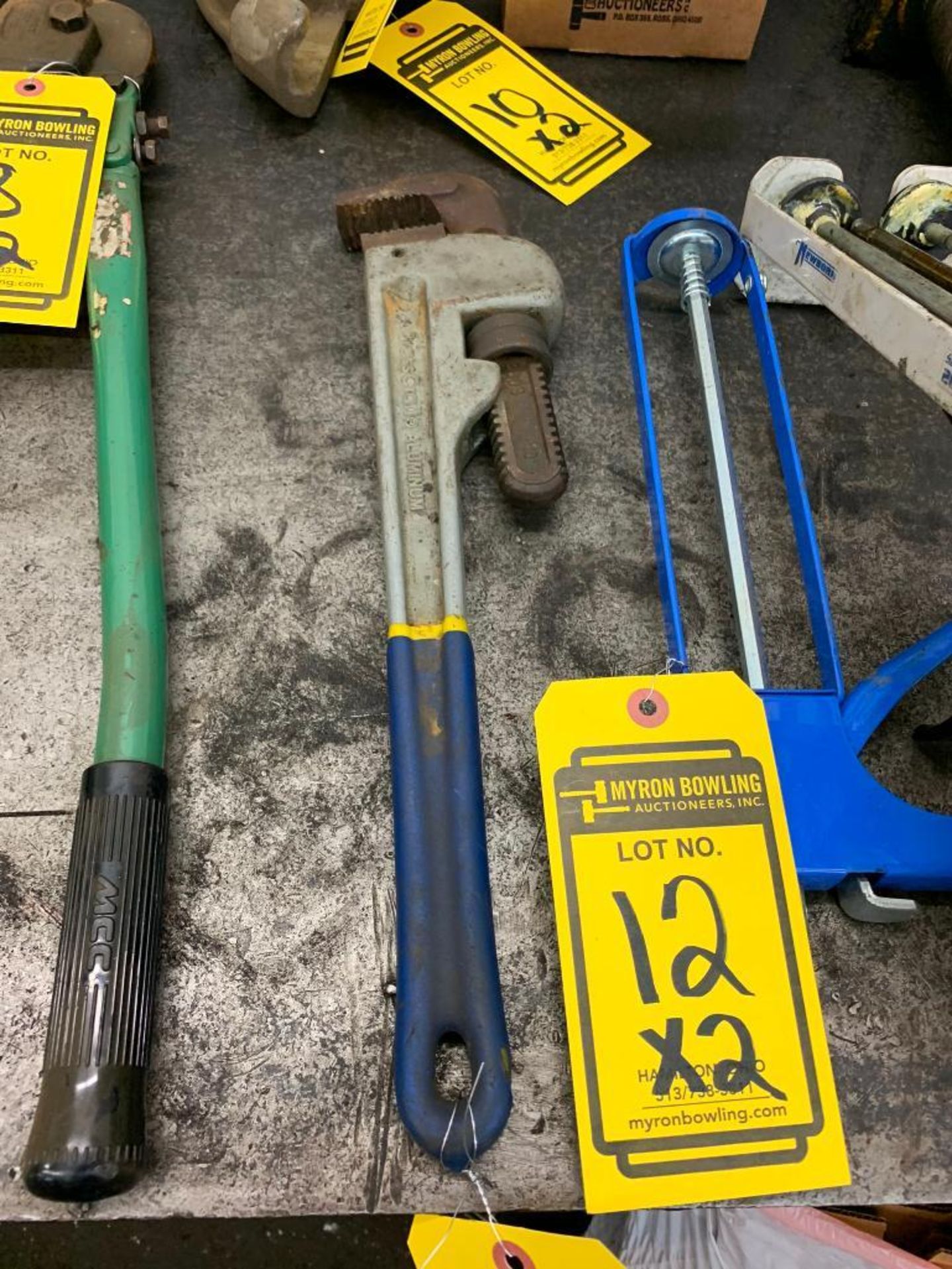 18" Aluminum Pipe Wrench & Gardner 932 Pipe Bender Head