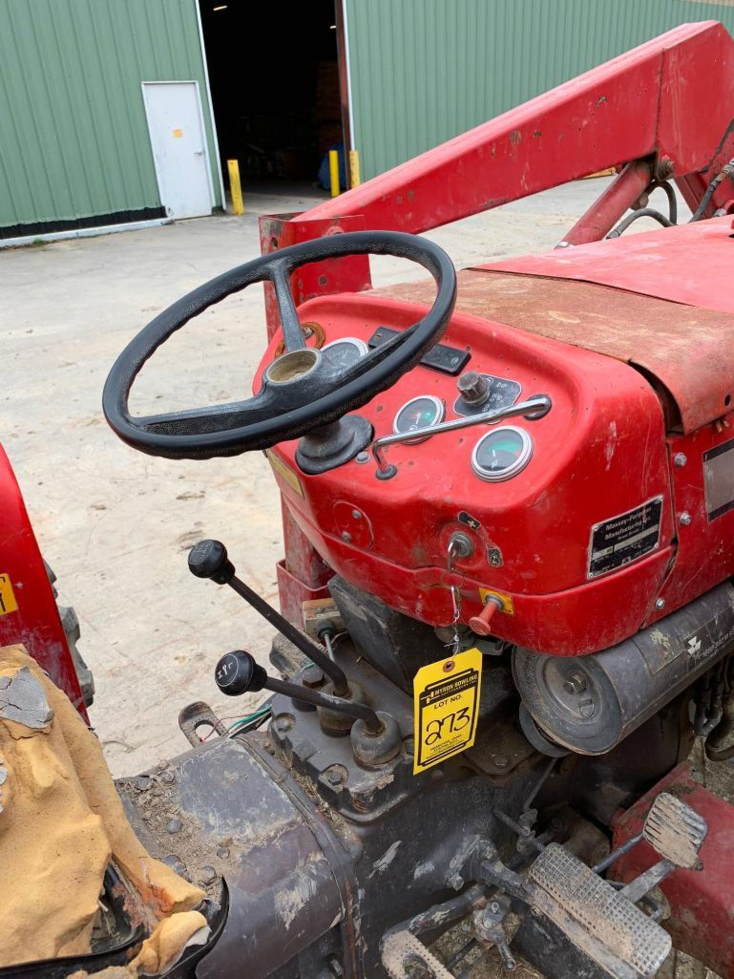 Massey Ferguson 240 Tractor, Model 240, 2 Wheel Drive, 6' Bucket, Bush Hog, S/N P45339, 625 Hours, R - Image 9 of 11