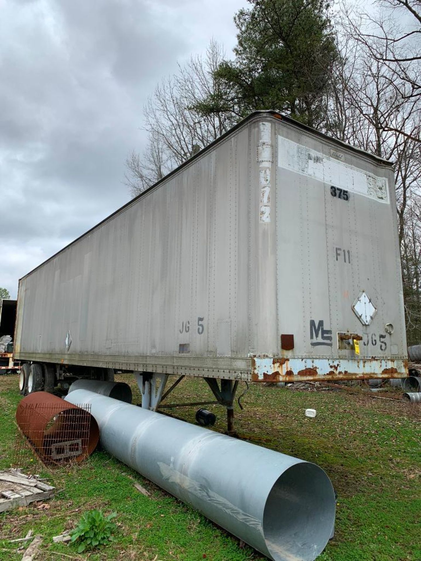 1970's Budd Co. 44' Van Trailer, Model NS2S450A60, S/N 182742, & Content (No Title)