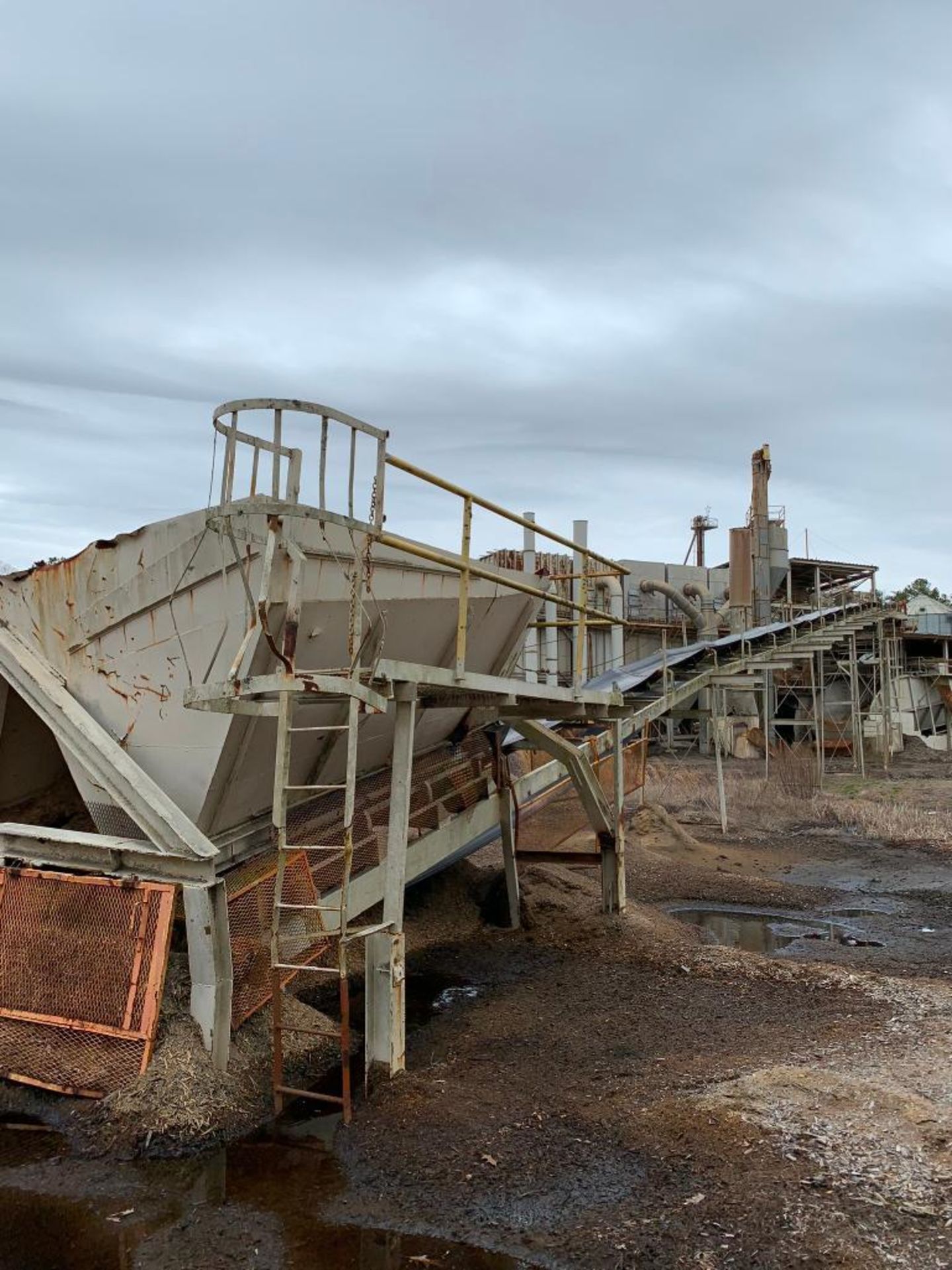 Chip Conveyor w/ Load Hopper, Approx. 236' L
