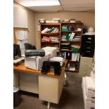Furniture Content of (2) Offices & HP Laser Jet P2035 Printer