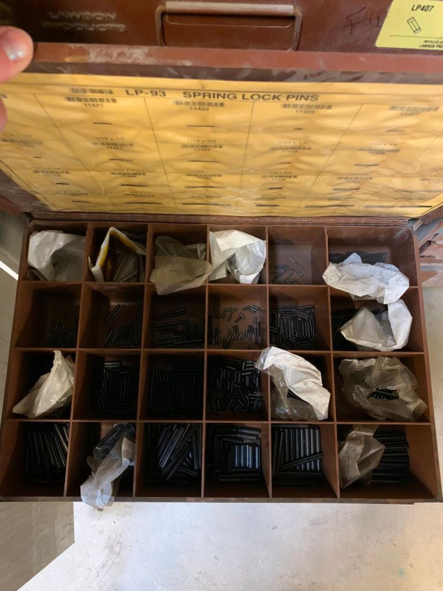 (3) Lawson Small Parts Bins & Pigeonhole Cabinet w/ Content - Image 32 of 33