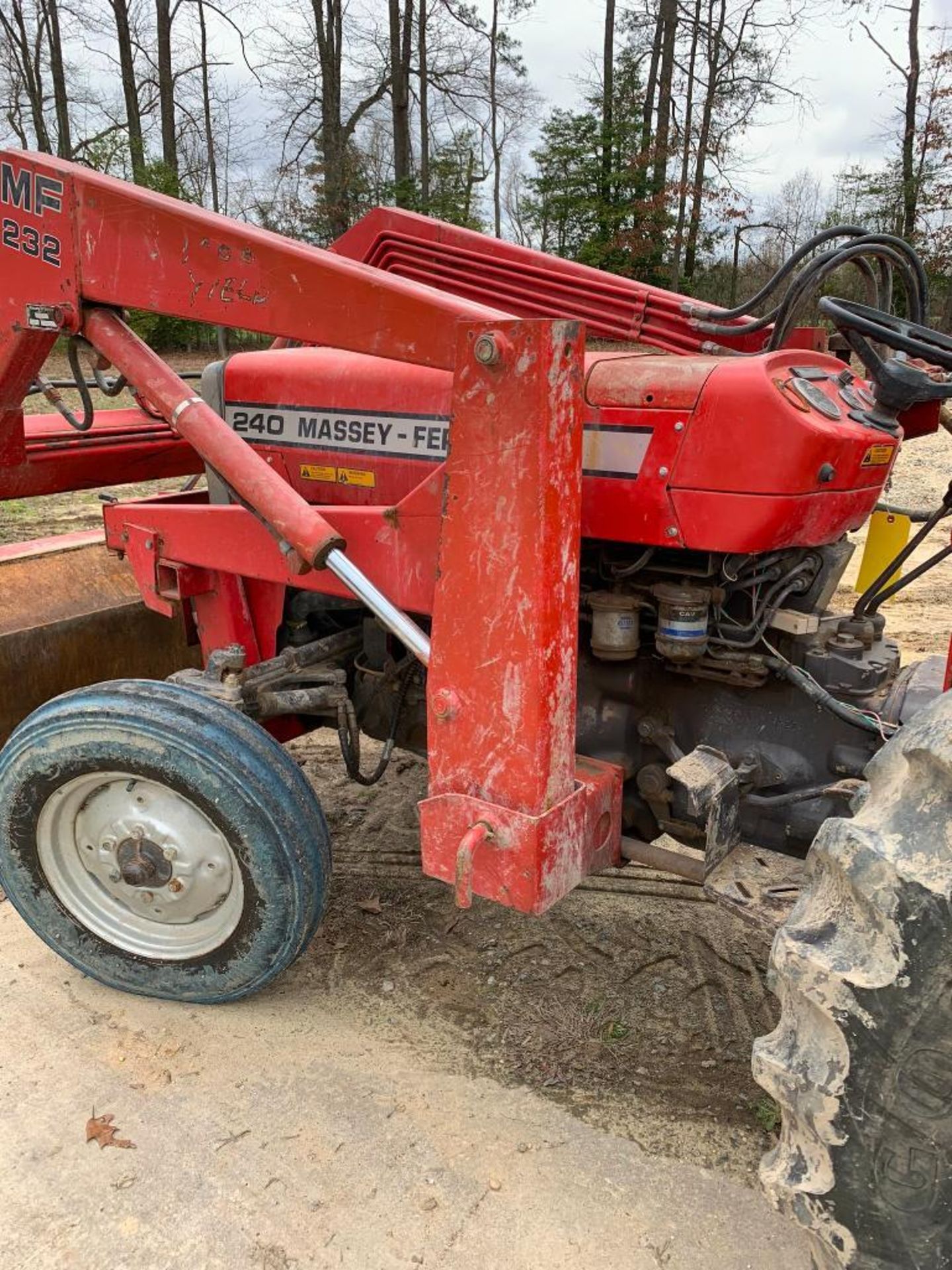 Massey Ferguson 240 Tractor, Model 240, 2 Wheel Drive, 6' Bucket, Bush Hog, S/N P45339, 625 Hours, R - Image 11 of 11