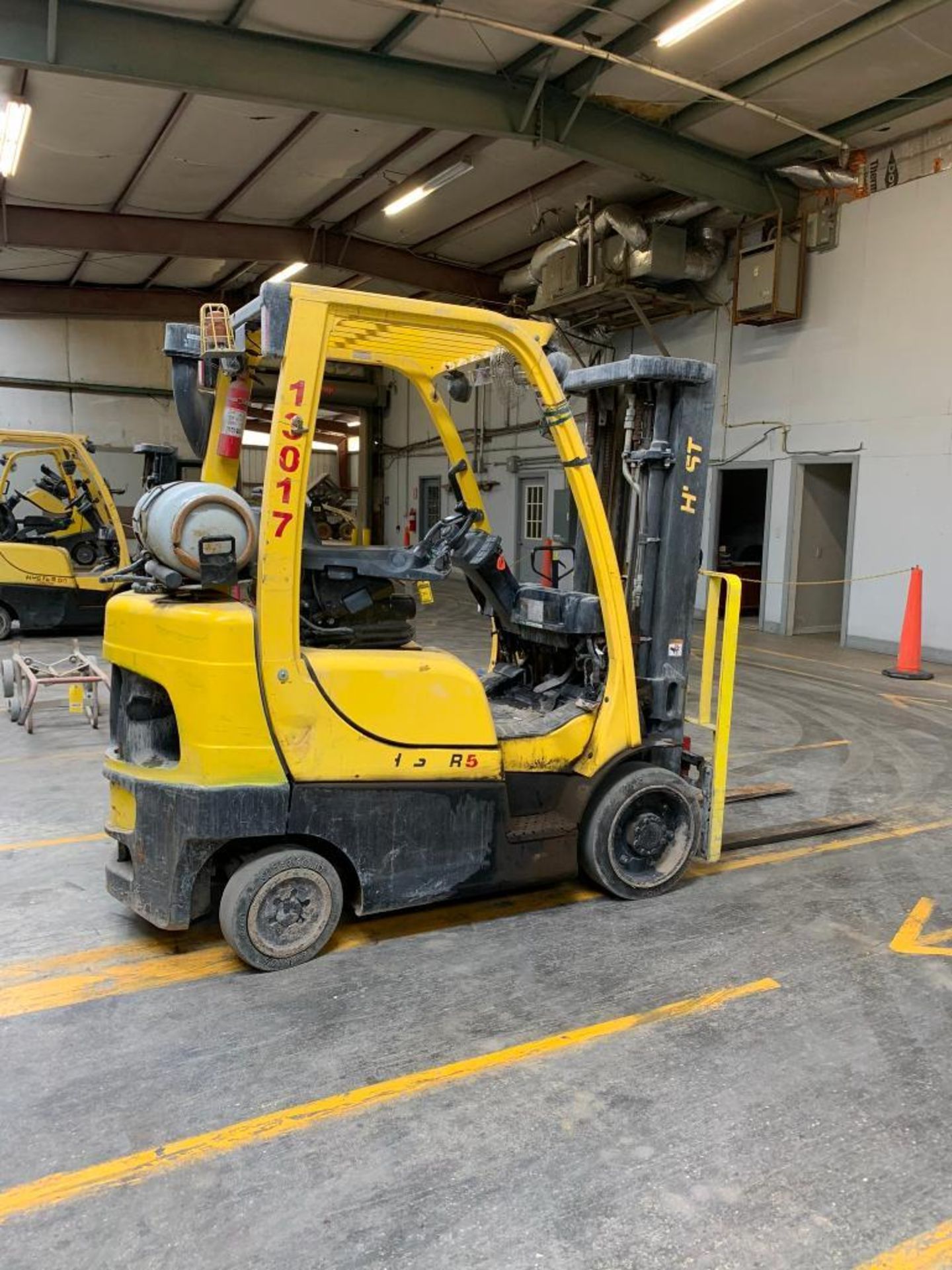 2013 Hyster 5,000 LB. Capacity Forklift, Model S50FT, LPG, 3-Stage Mast, 189" Max. Load Ht., Solid T - Image 4 of 10