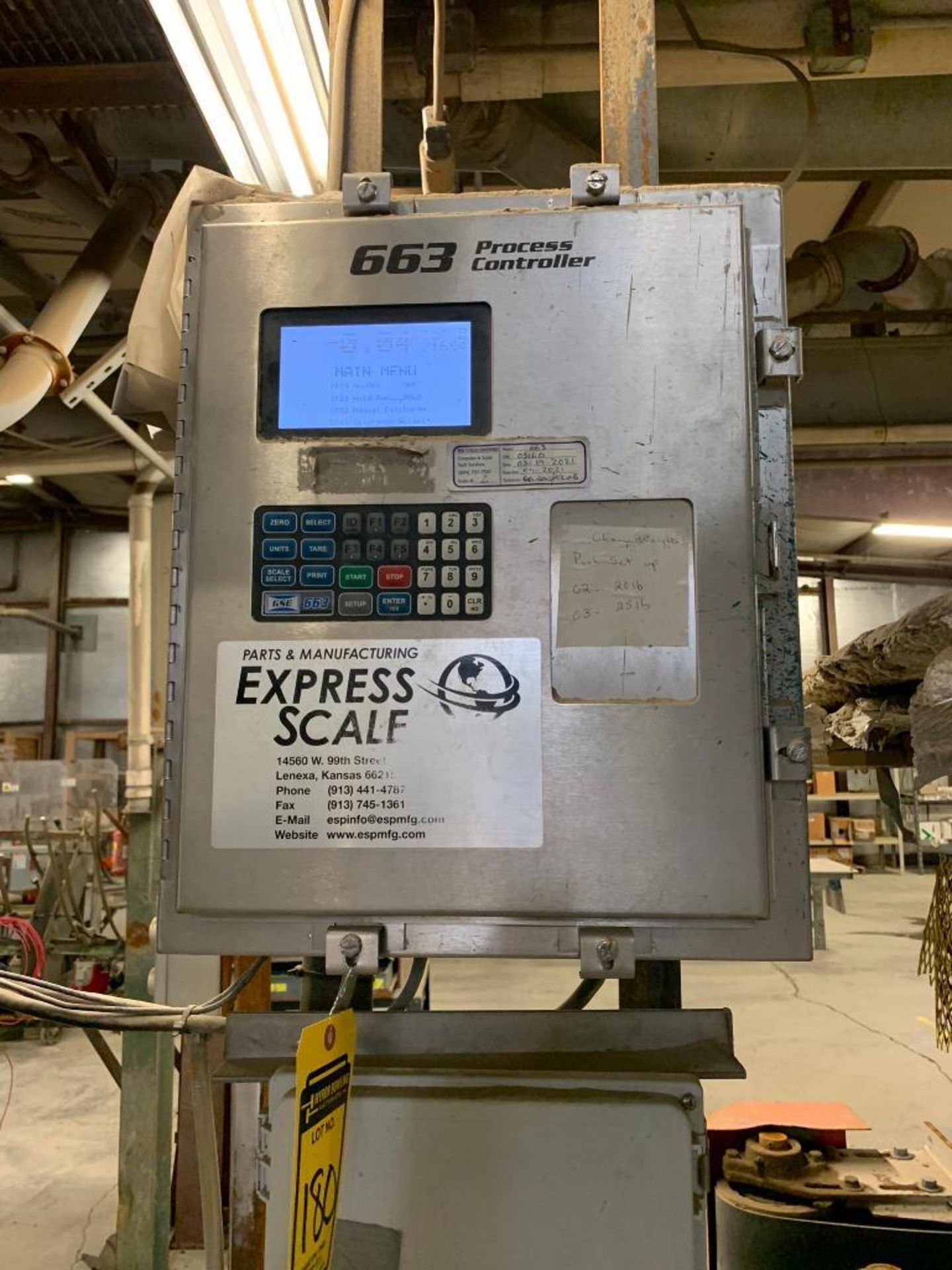 Express Scale Weigh Feed Hopper, Model 663 Process Controller