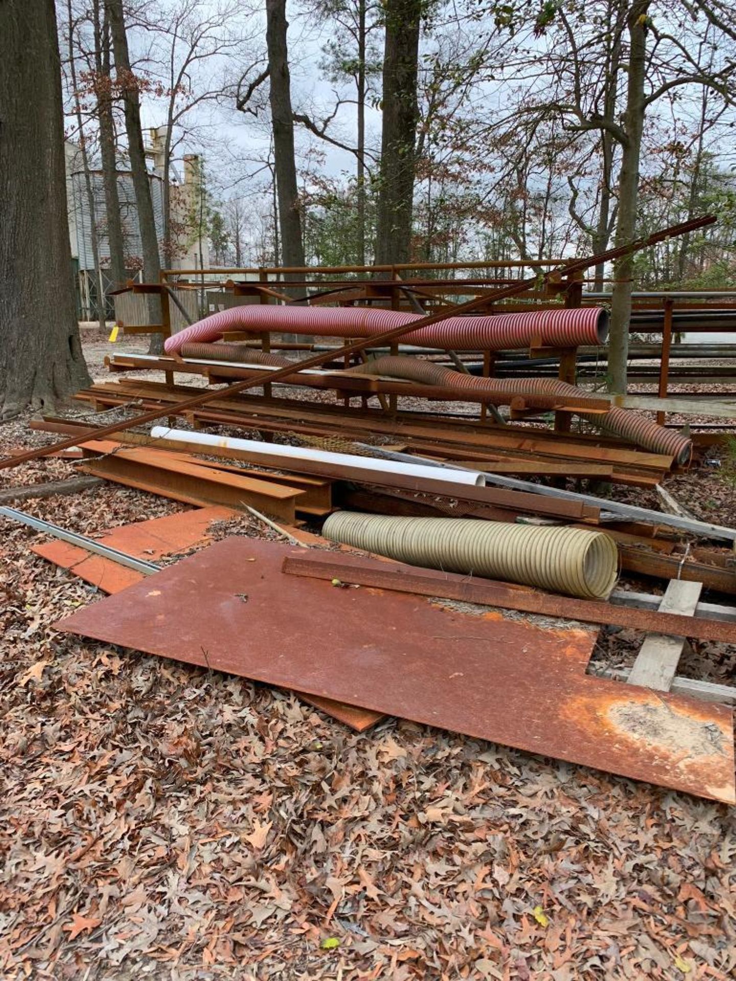 (2x) Steel Stock Racks w/ Content & Assorted Scrap Content Around Mechanics Garage - Image 5 of 10