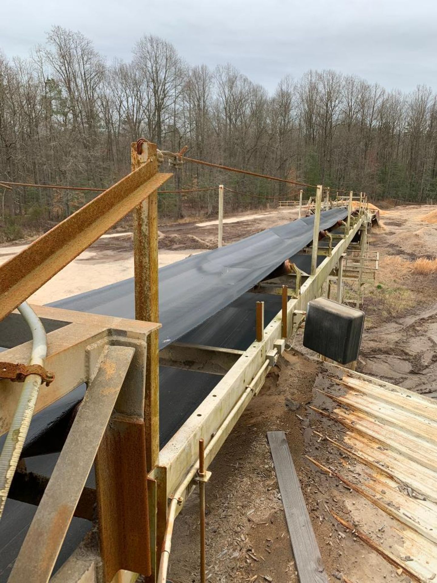 Chip Conveyor w/ Load Hopper, Approx. 236' L