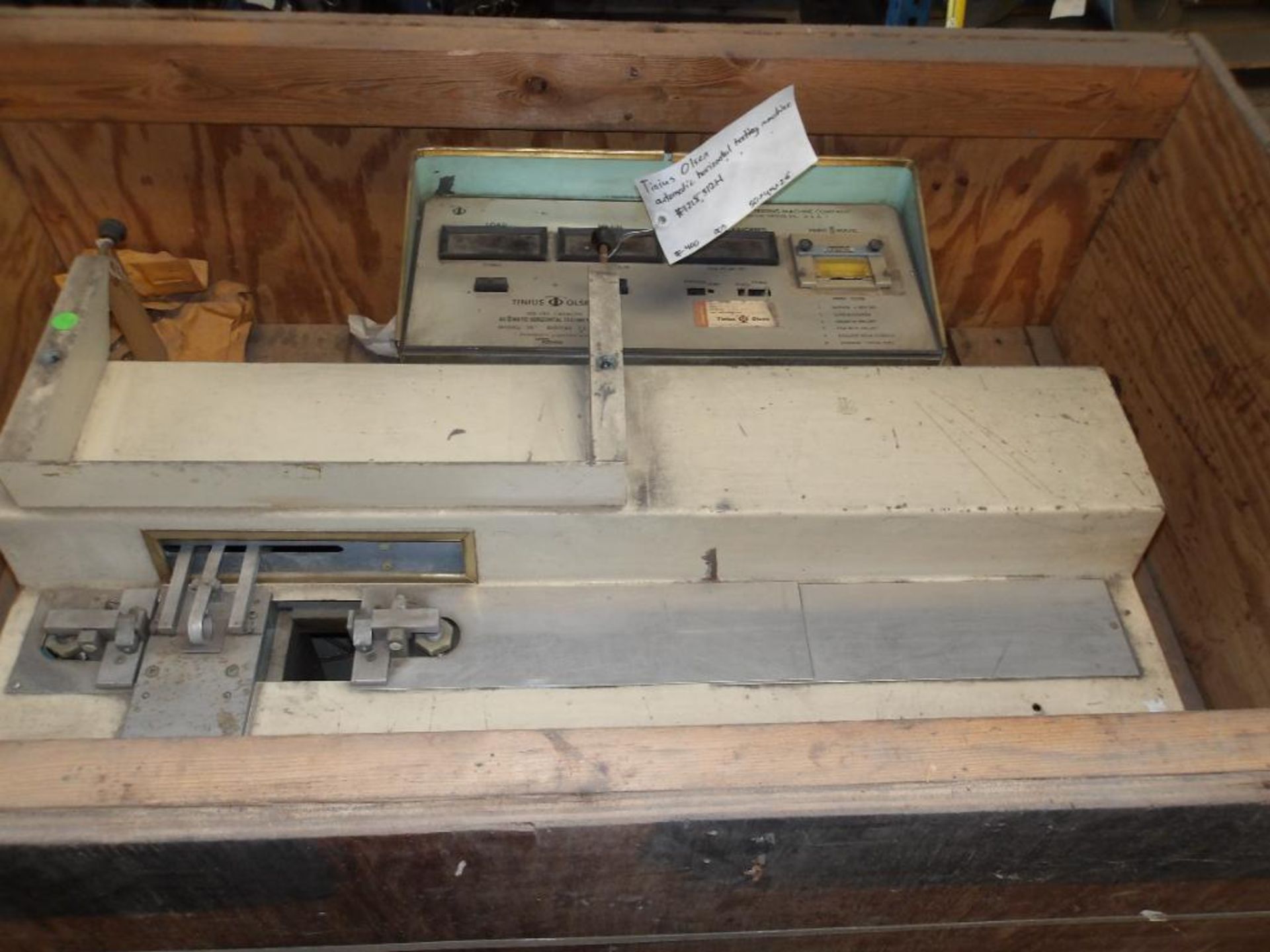 Tinius Olsen Auto Horizontal Testing Machine (Used) - Image 4 of 4